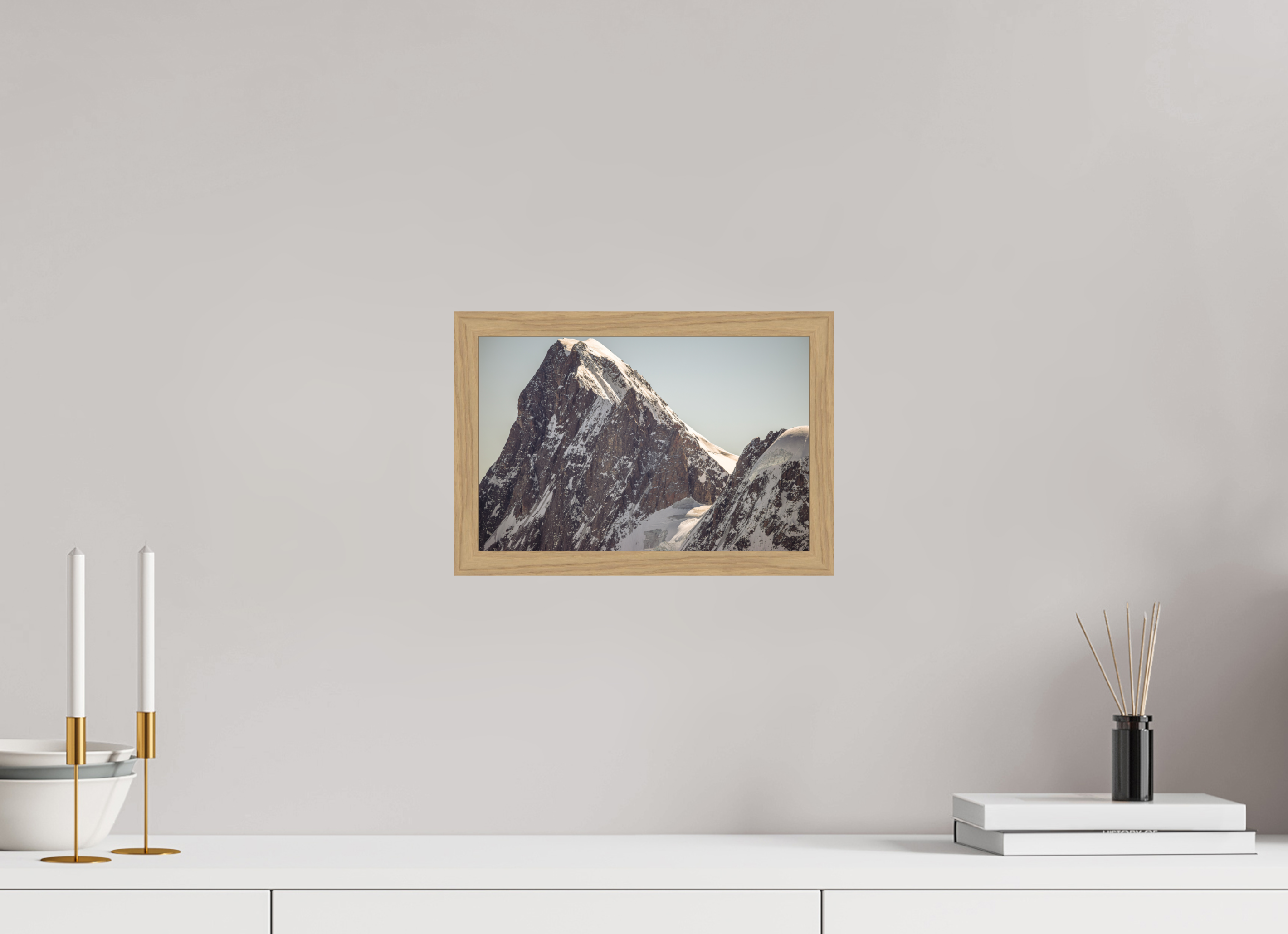 30 x 20 cm, Impression Fine Art encadrée en chêne naturel - mat Les Grandes Jurasses : Pointe Walker