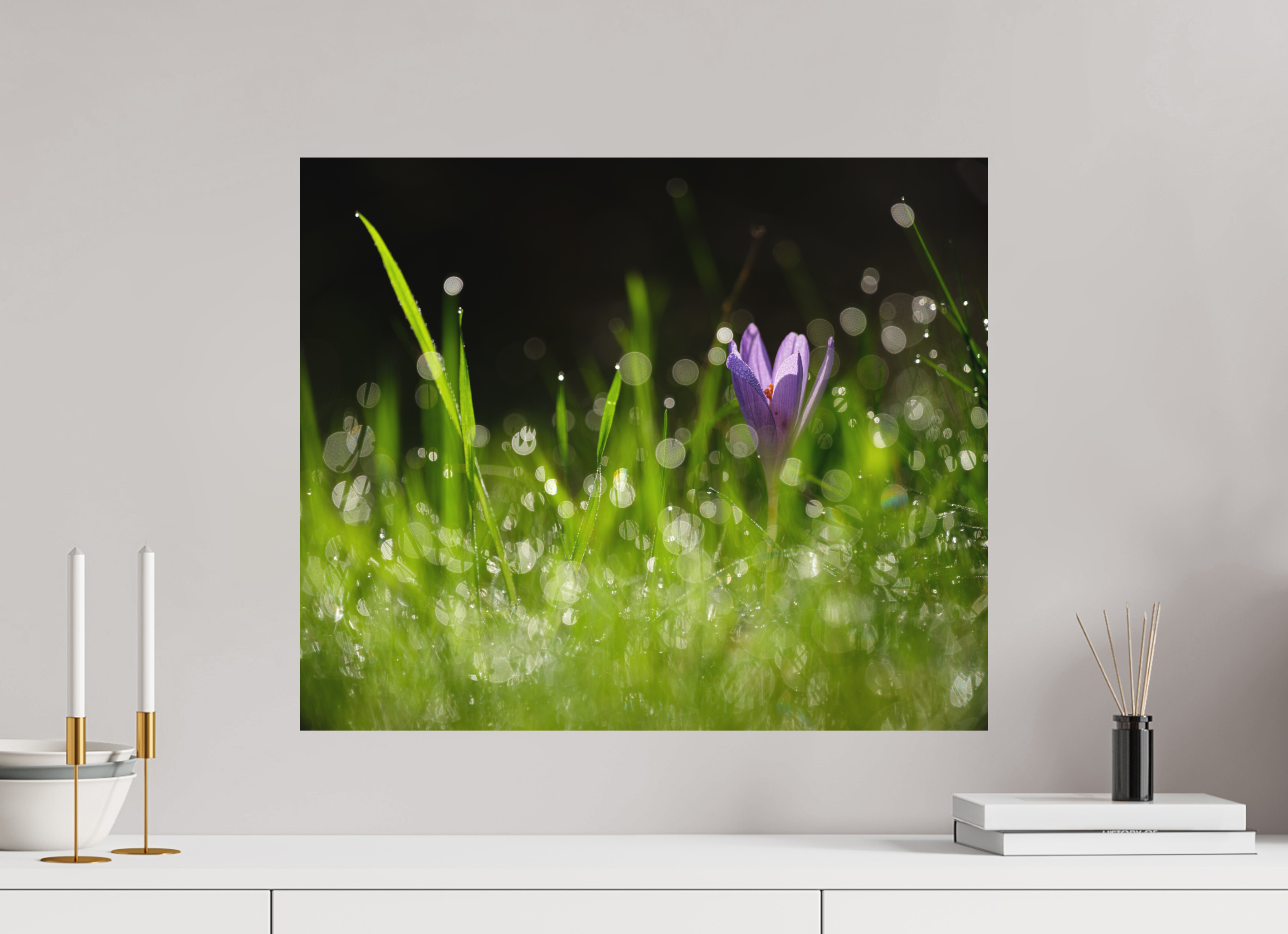 60 x 50 cm, Impression Fine Art sur support rigide - mat fleurs