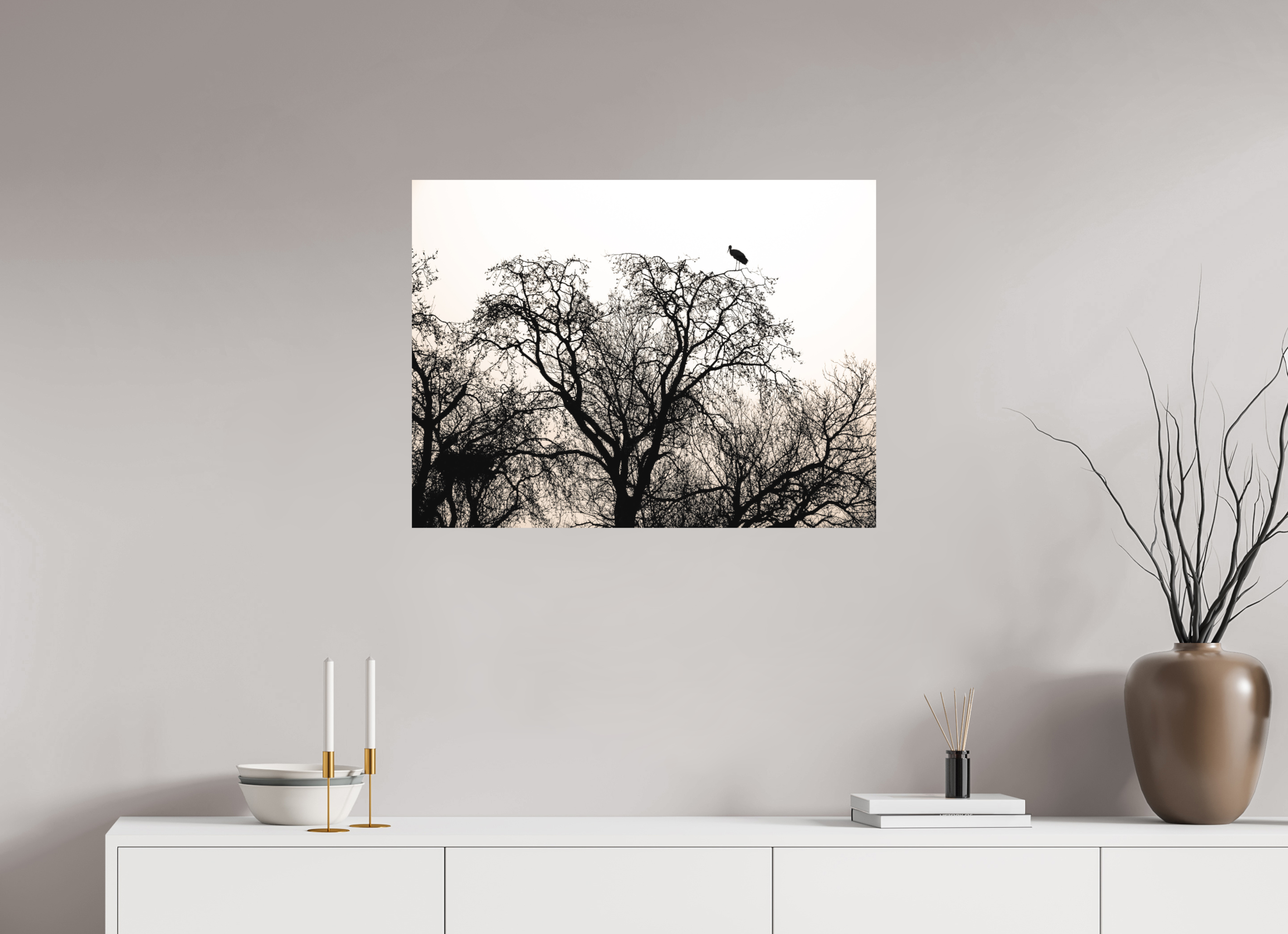 80 x 60 cm, Impression Fine Art - mat grues VI