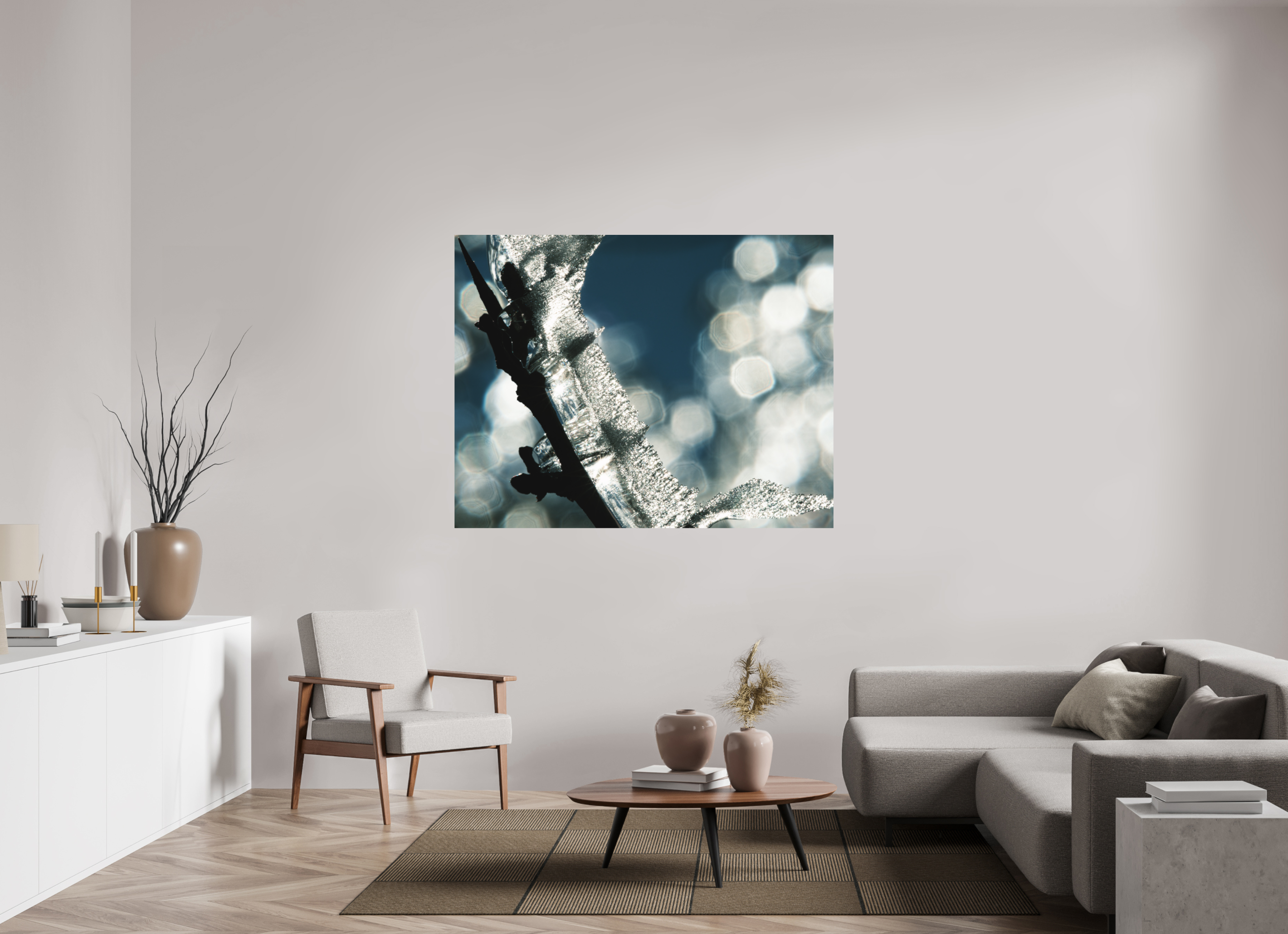 155 x 120 cm, Tirage photo - satiné Givré