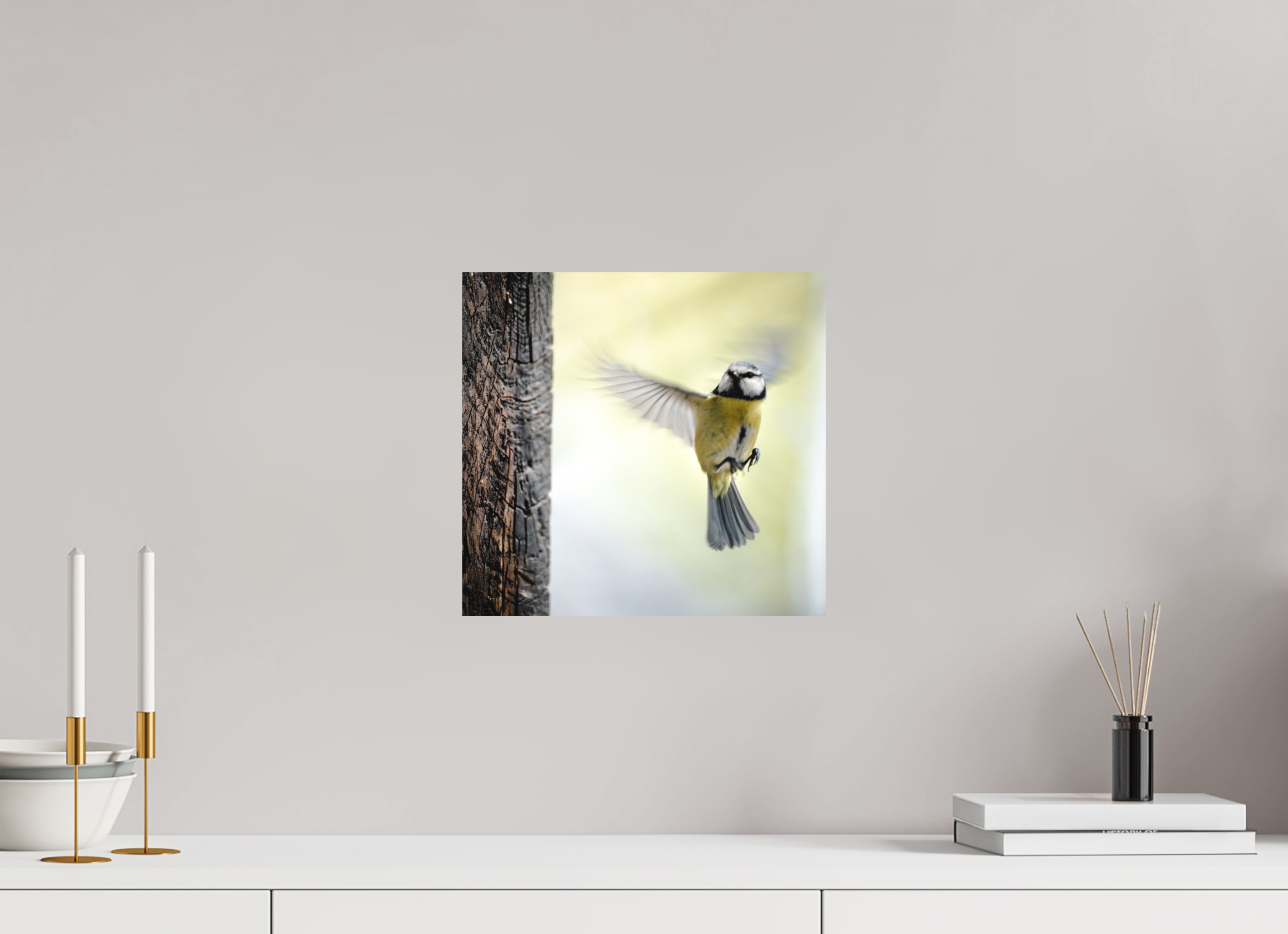 31,7 x 30 cm, Impression Fine Art sur support rigide - mat mesange III