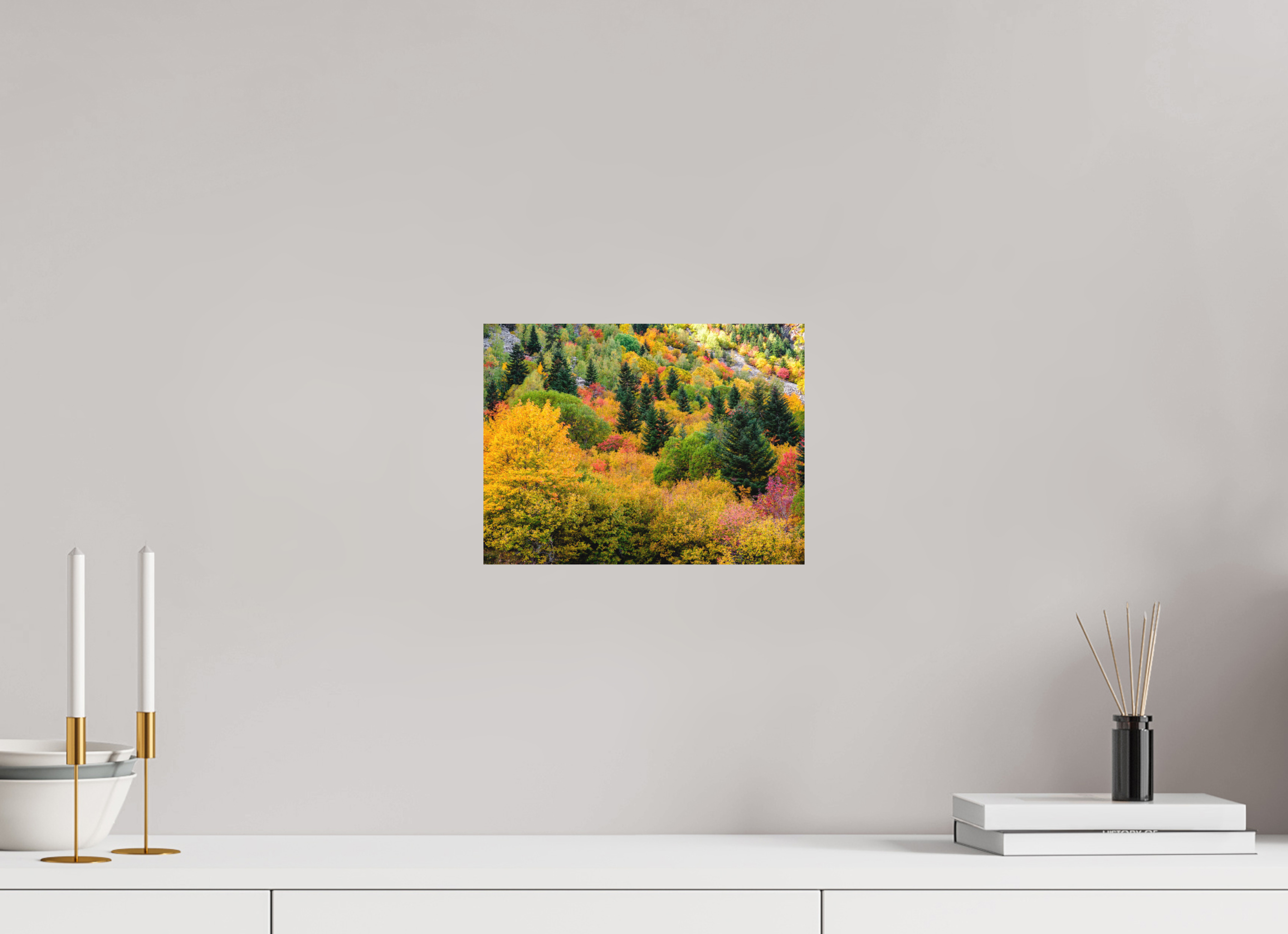 28 x 21 cm, Impression Fine Art sur support rigide - mat Forêt de couleurs