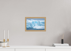30 x 20 cm, Impression Fine Art encadrée en chêne naturel - mat Falaise de glace