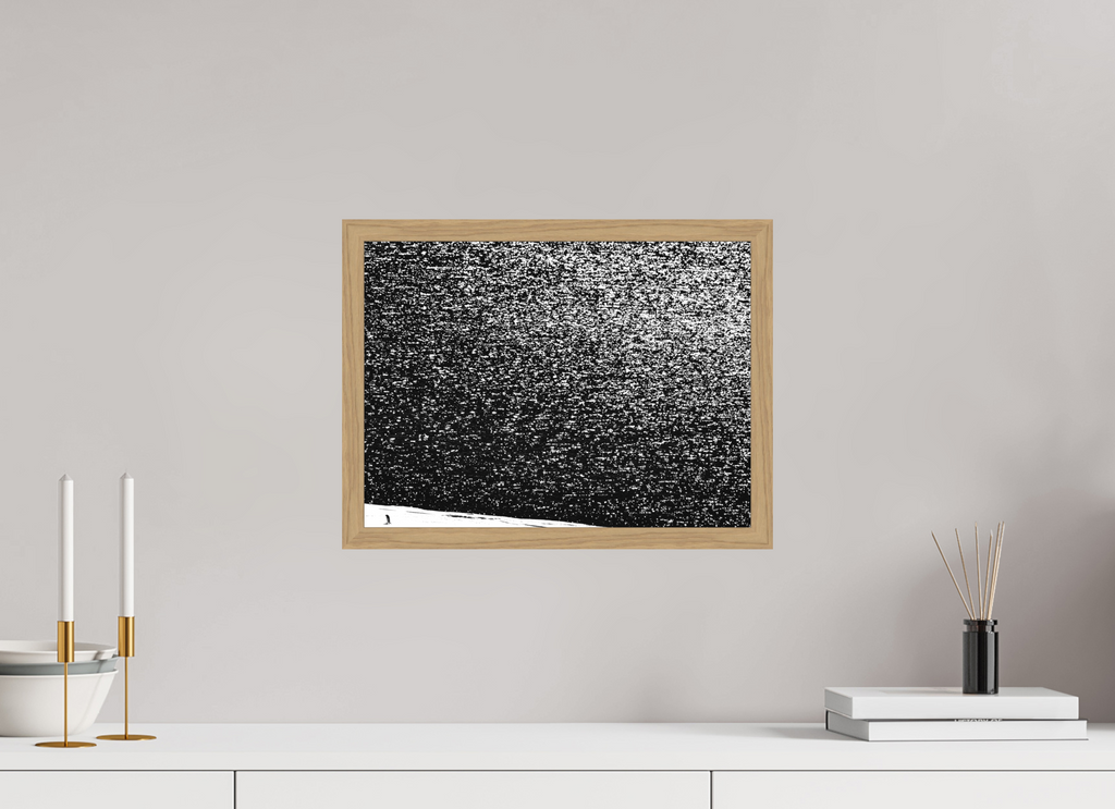 40 x 30 cm, Impression Fine Art encadrée en chêne naturel - mat Solitude