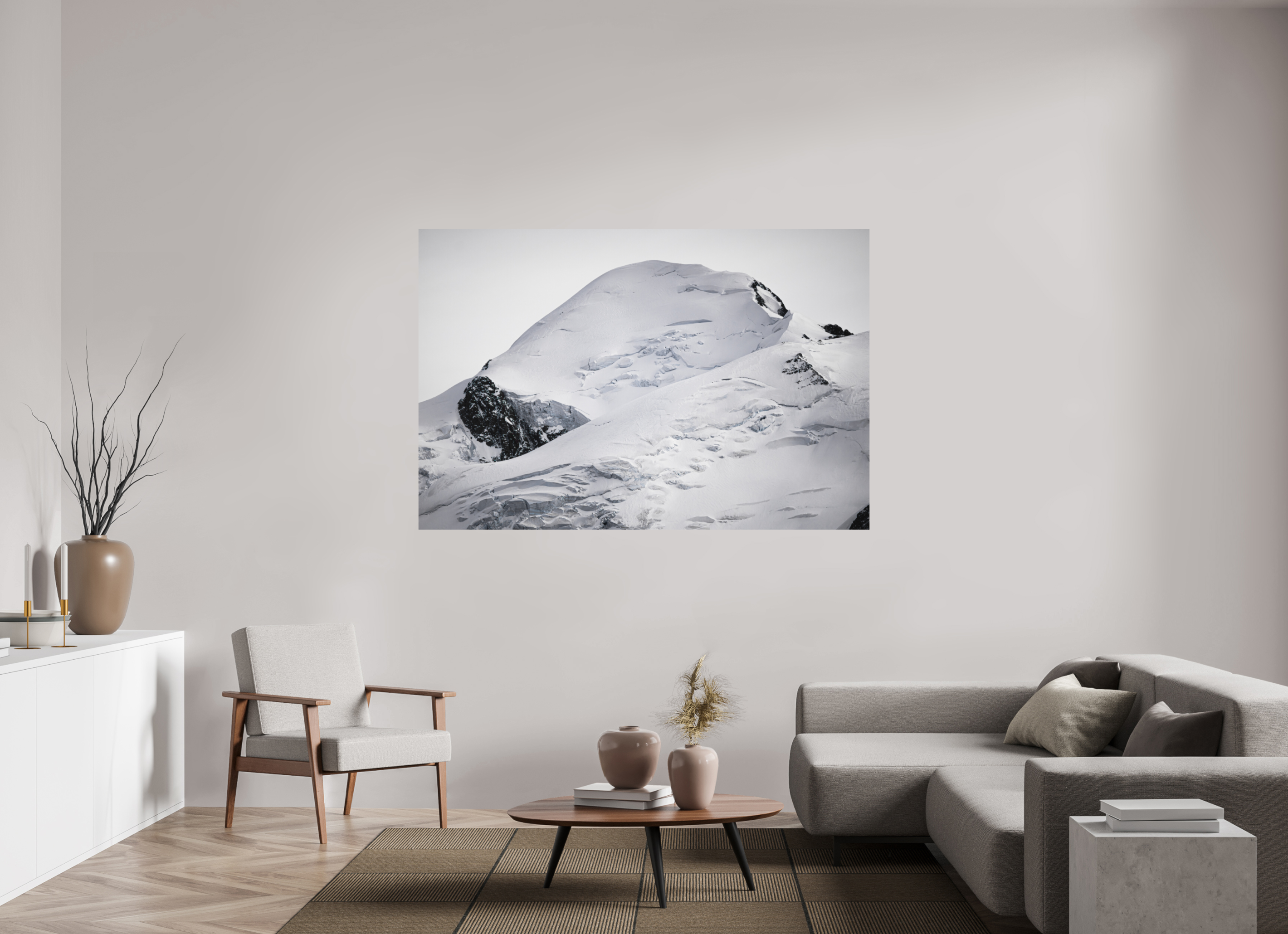 180 x 120 cm, Tirage photo - satiné Le Mont Blanc
