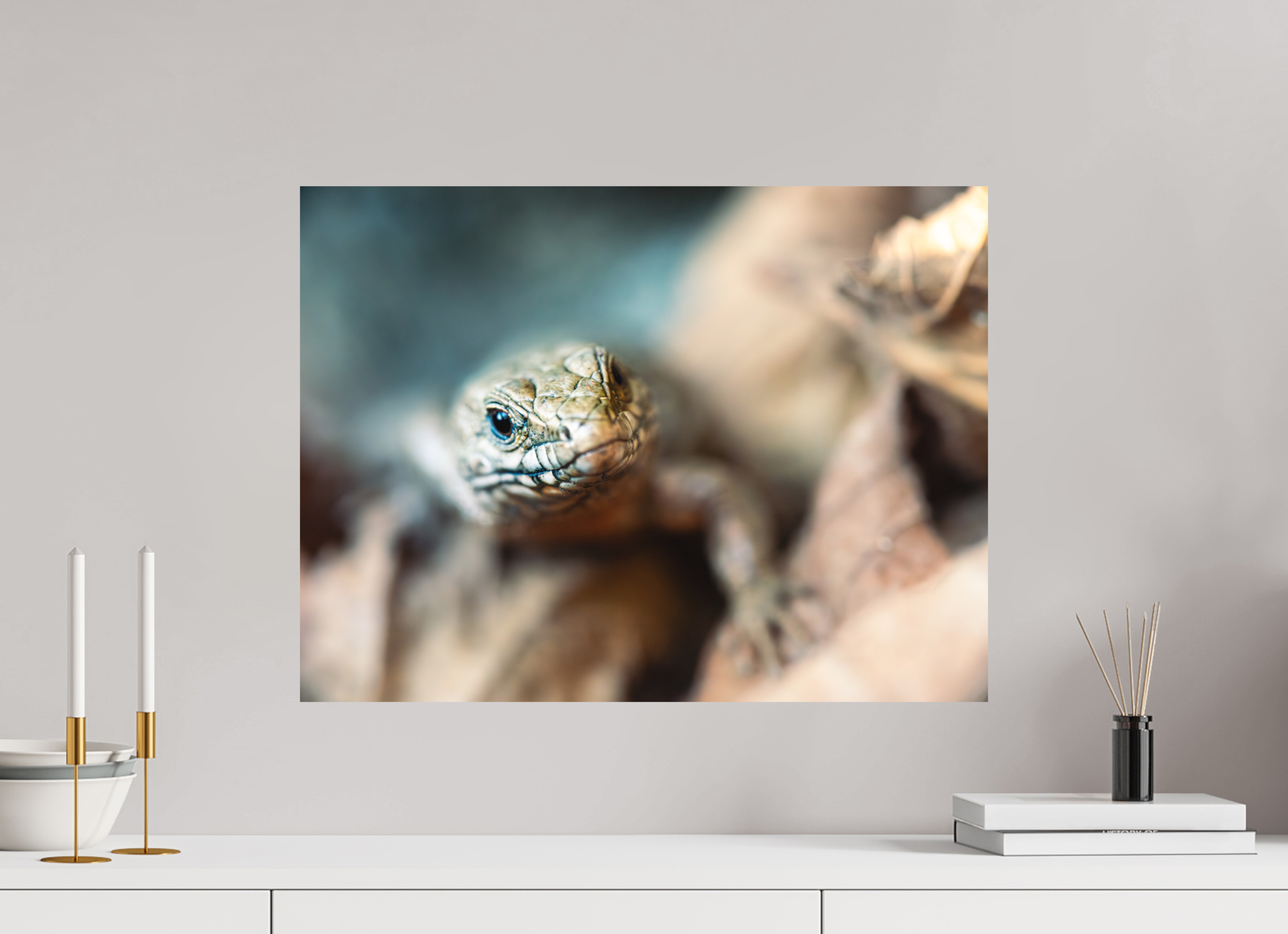 60 x 45 cm, Impression Fine Art sur support rigide - mat Lezard