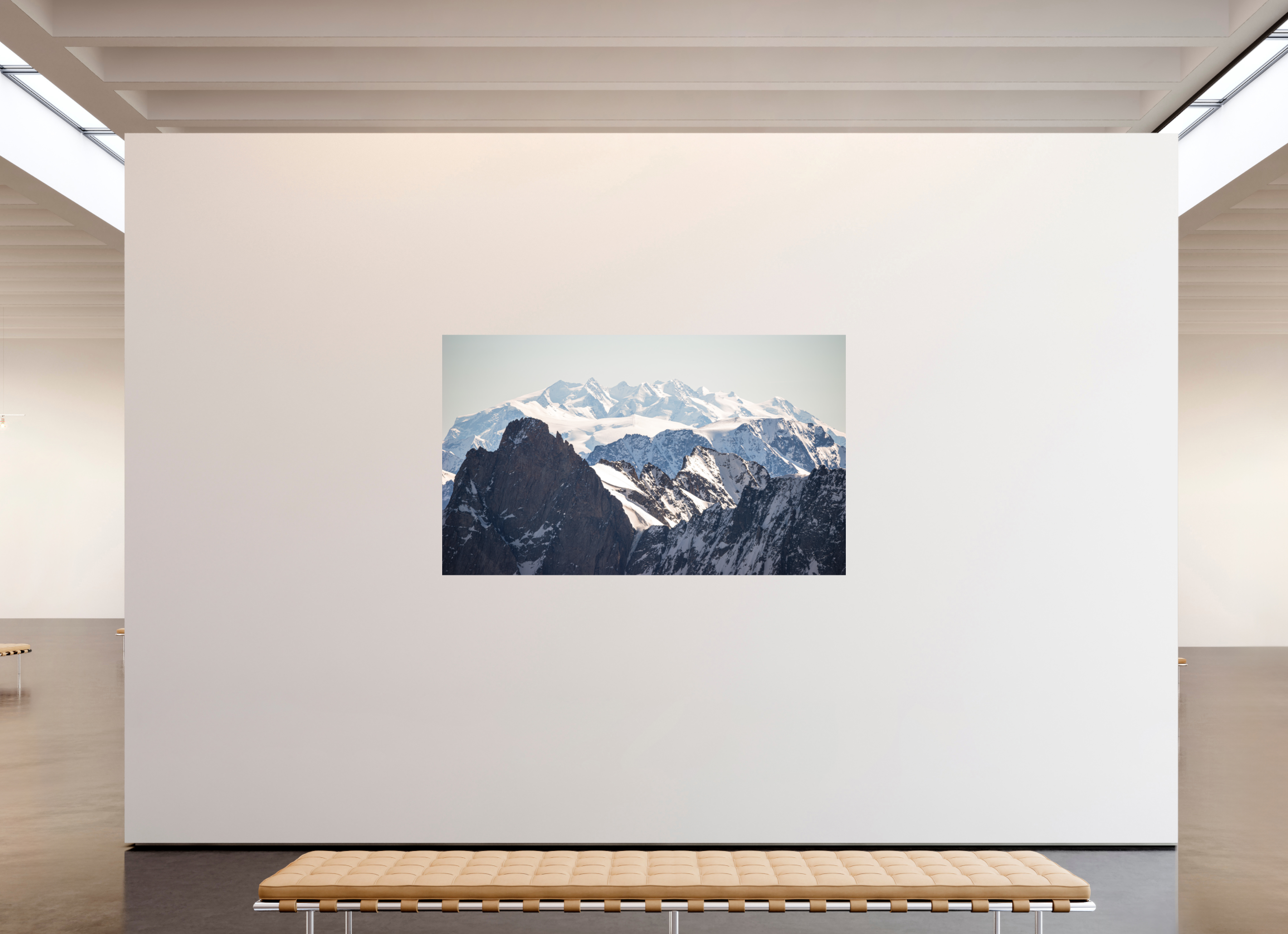 201,5 x 120 cm, Tirage photo - satiné Le massif du Mont Rose