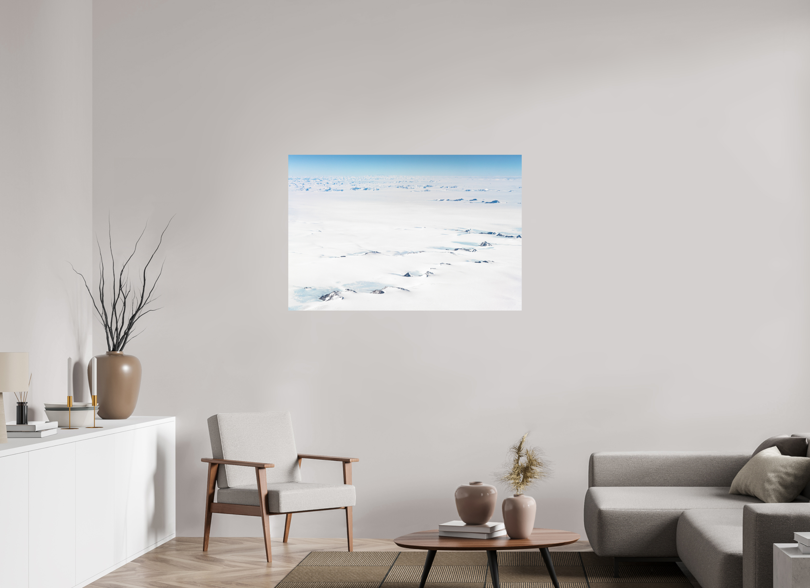 120 x 80 cm, Impression Fine Art sur support rigide - mat Le Continent Glacé