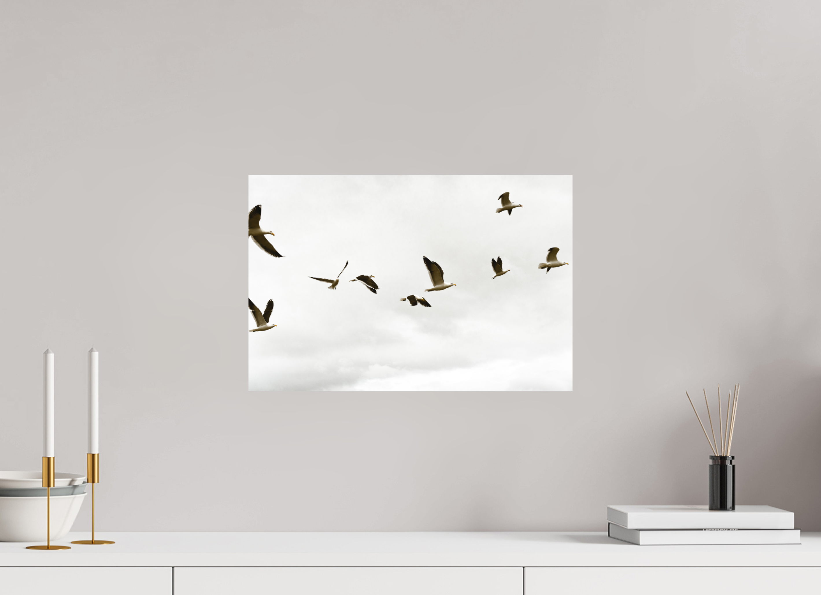 45 x 30 cm, Tirage photo - satiné Goelands