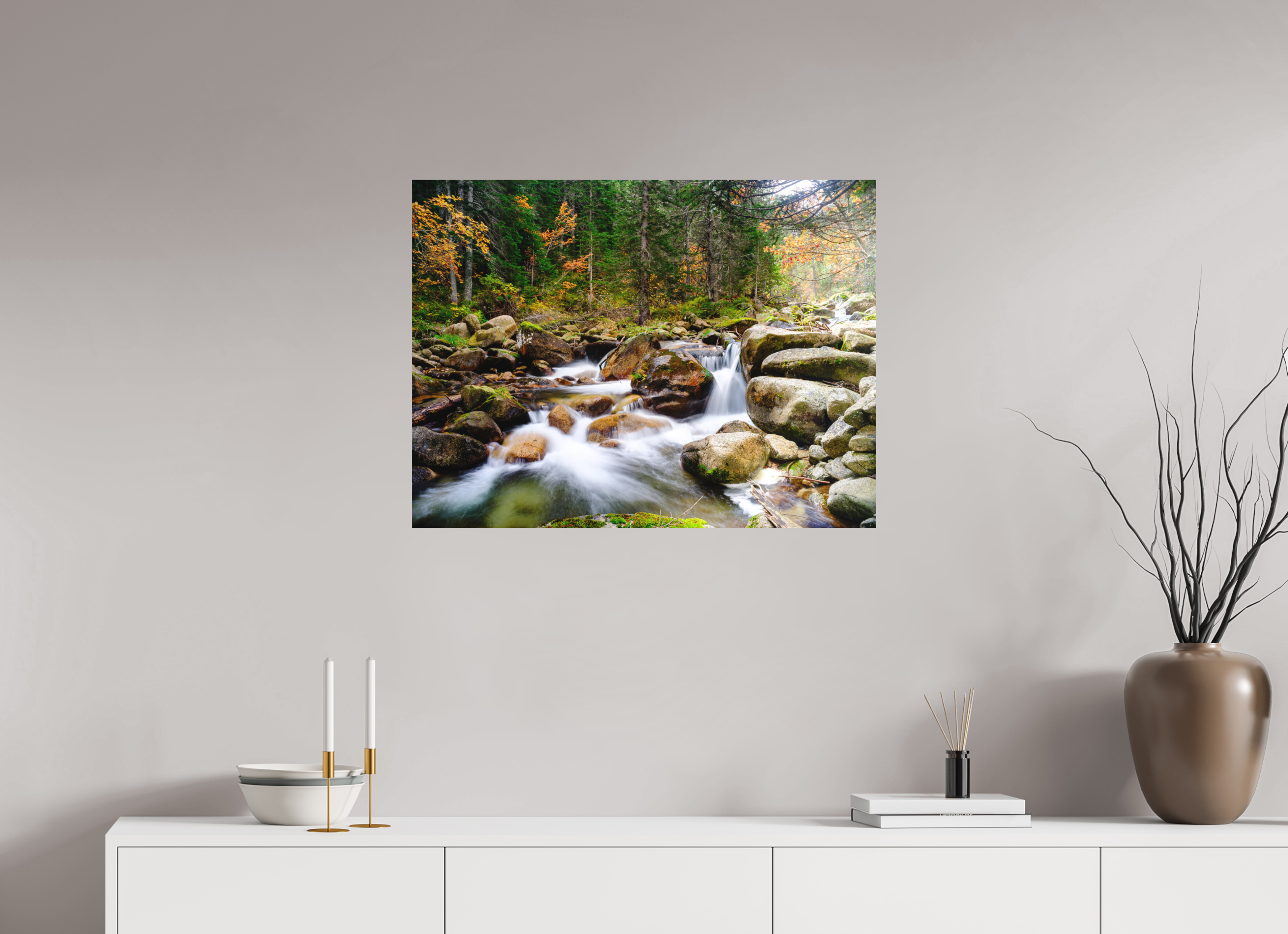 80 x 60 cm, Tirage photo - satiné Il en faut peu pour être heureux