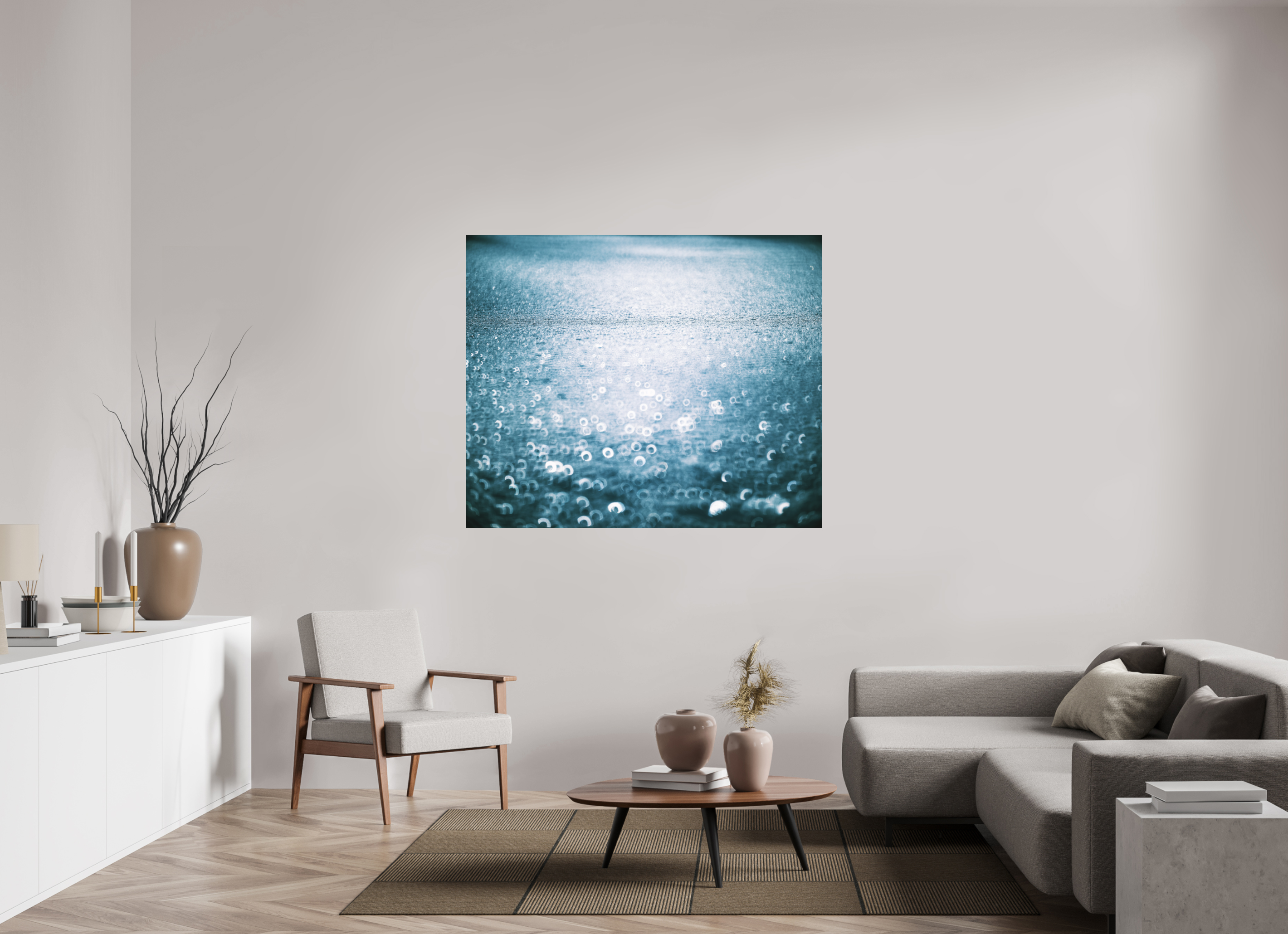 145,5 x 120 cm, Tirage photo - satiné Réflexions hivernales