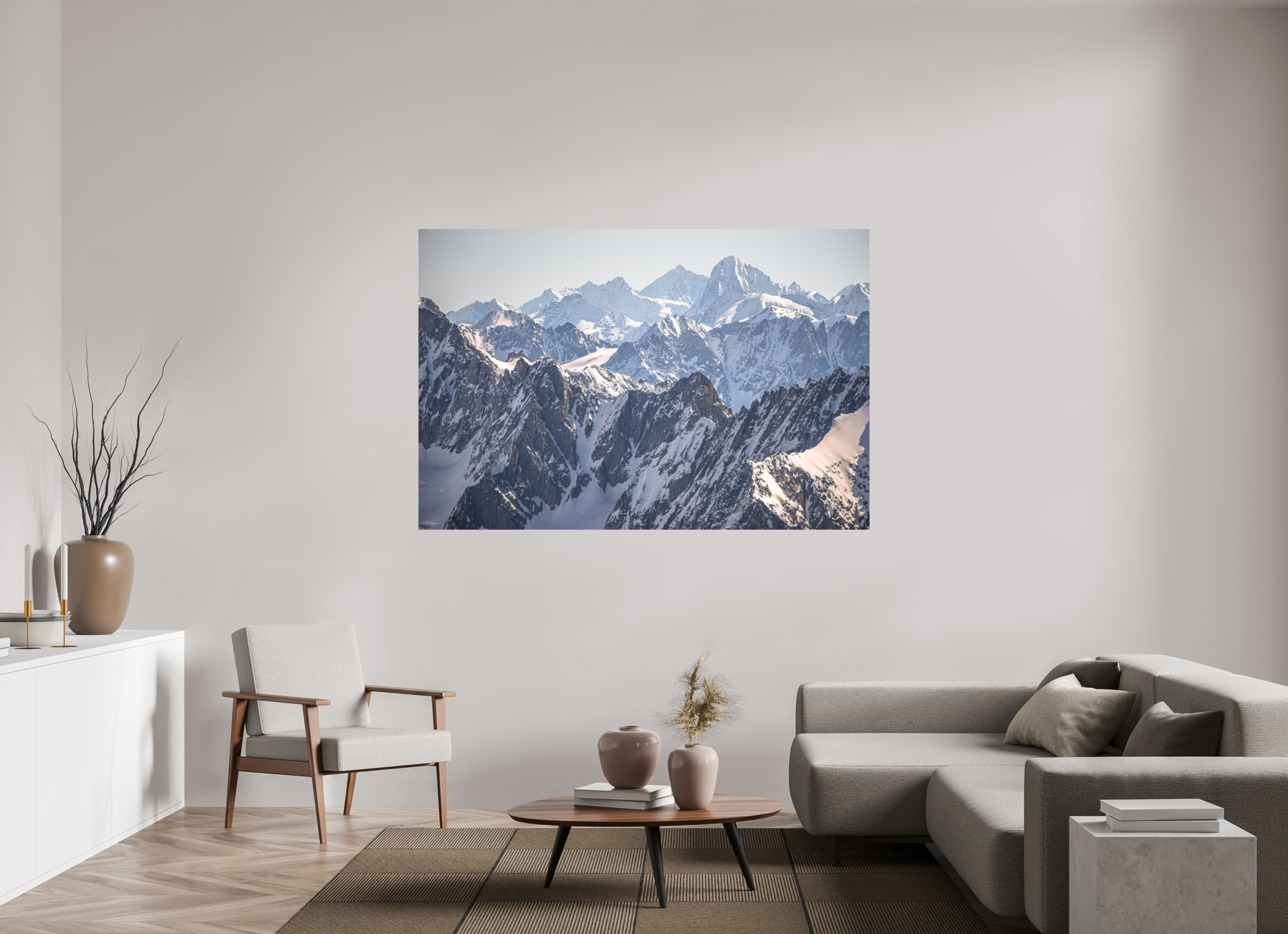 180 x 120 cm, Tirage photo - satiné Dom des Mischabels et Dent Blanche