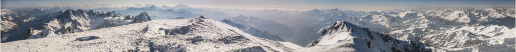 Main image Panorama depuis le sommet du Mont Blanc