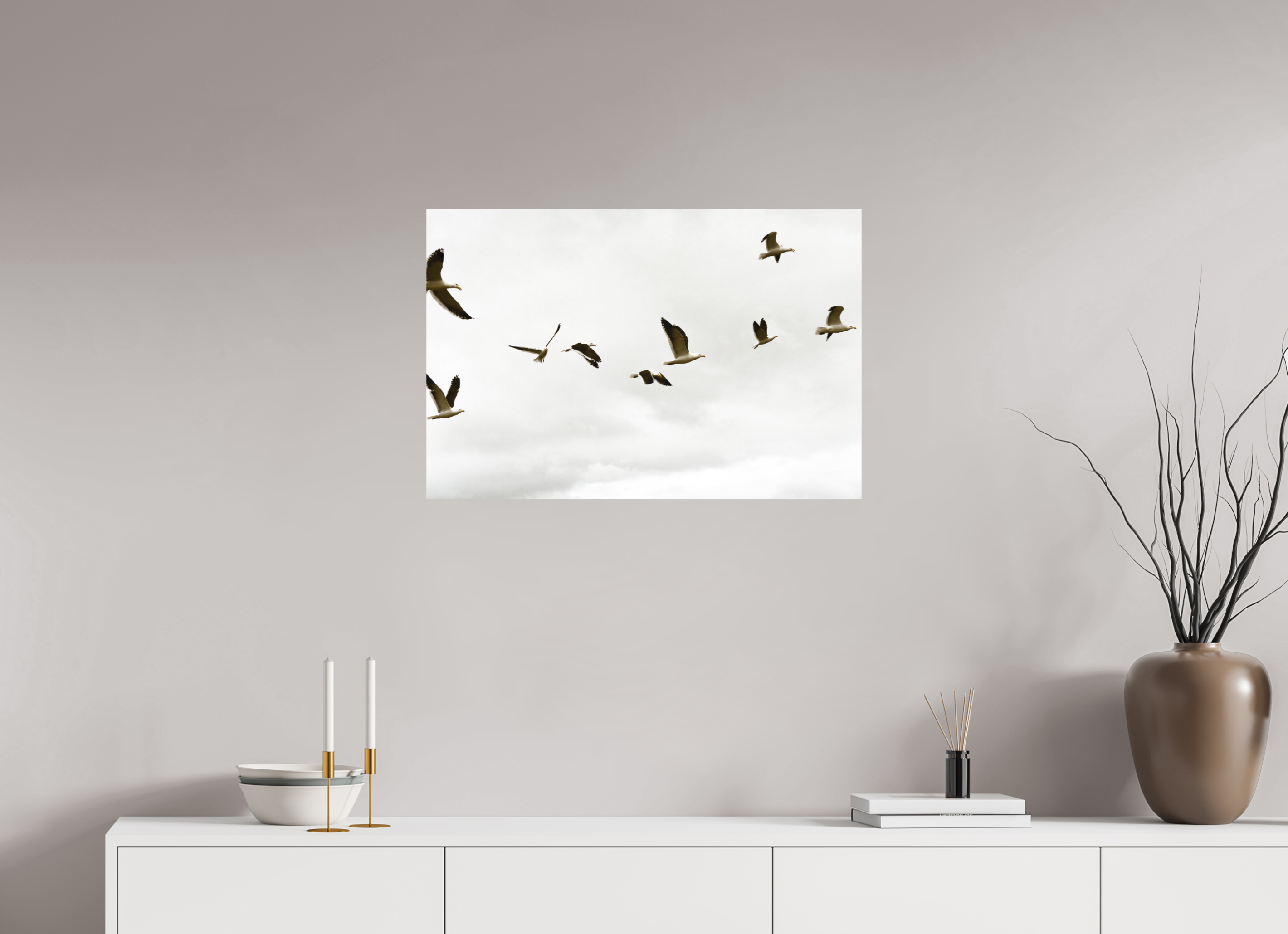 75 x 50 cm, Tirage photo - satiné Goelands