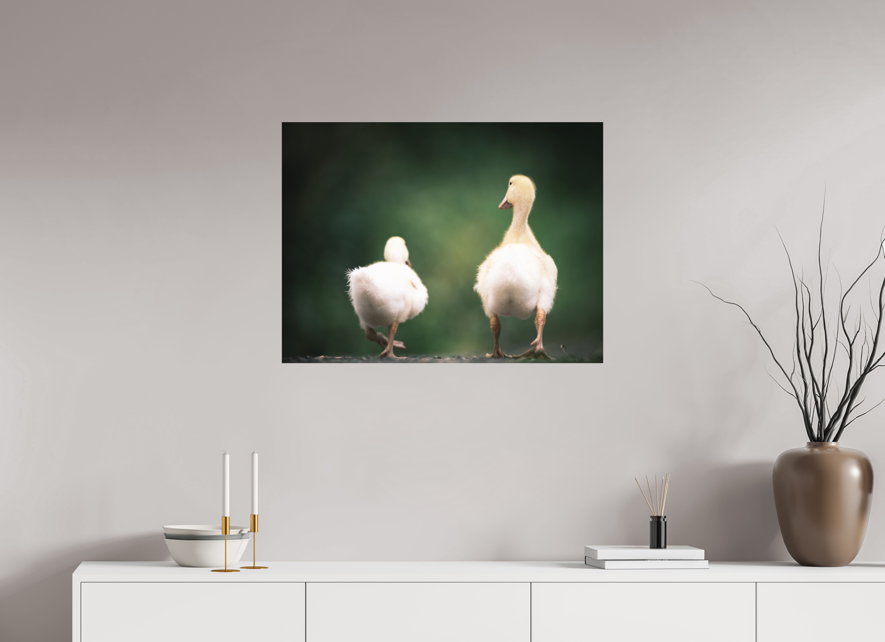 80 x 60 cm, Impression Fine Art sur support rigide - mat Canards I