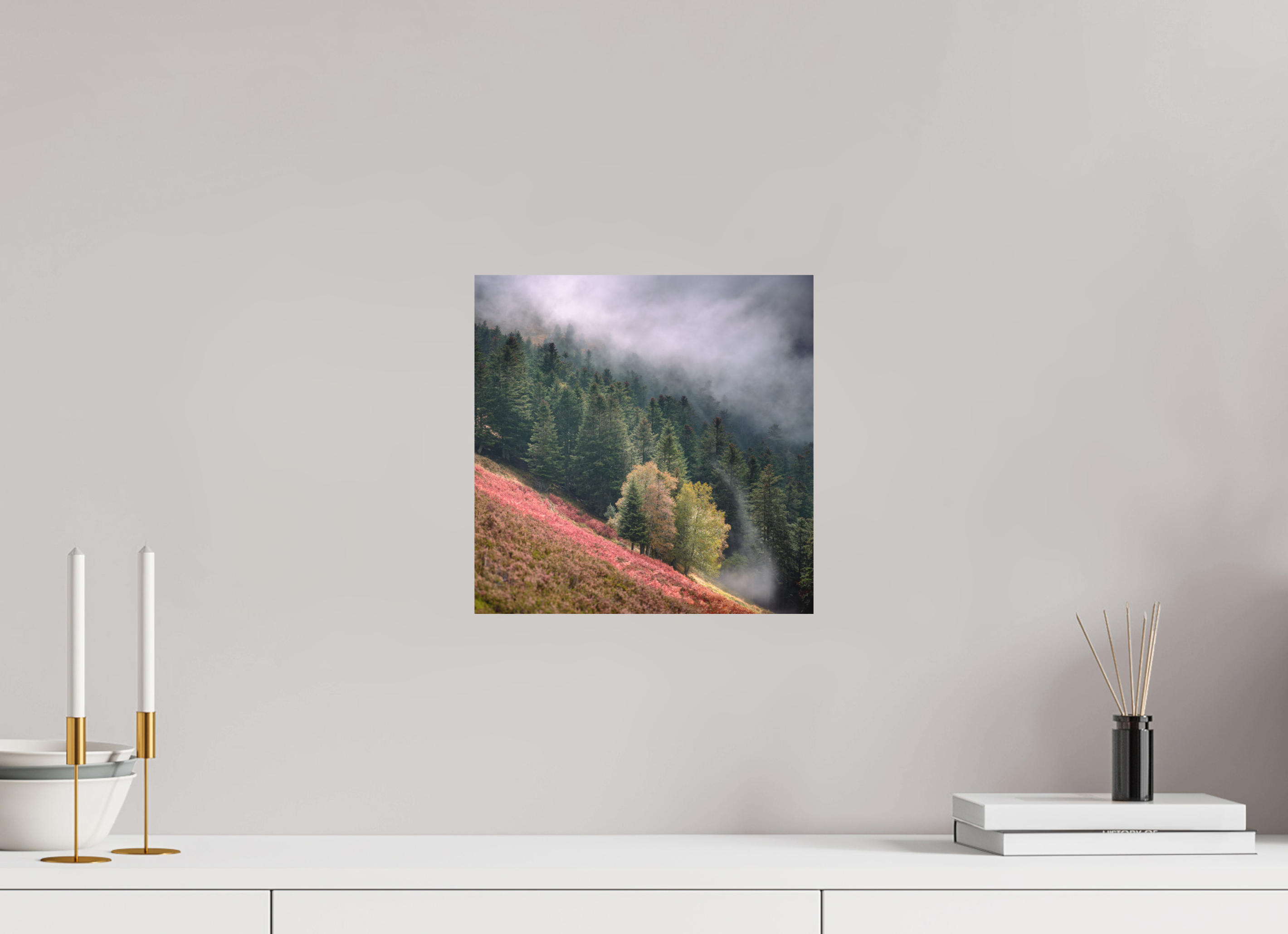 30 x 30 cm, Tirage photo - satiné Brume du soir