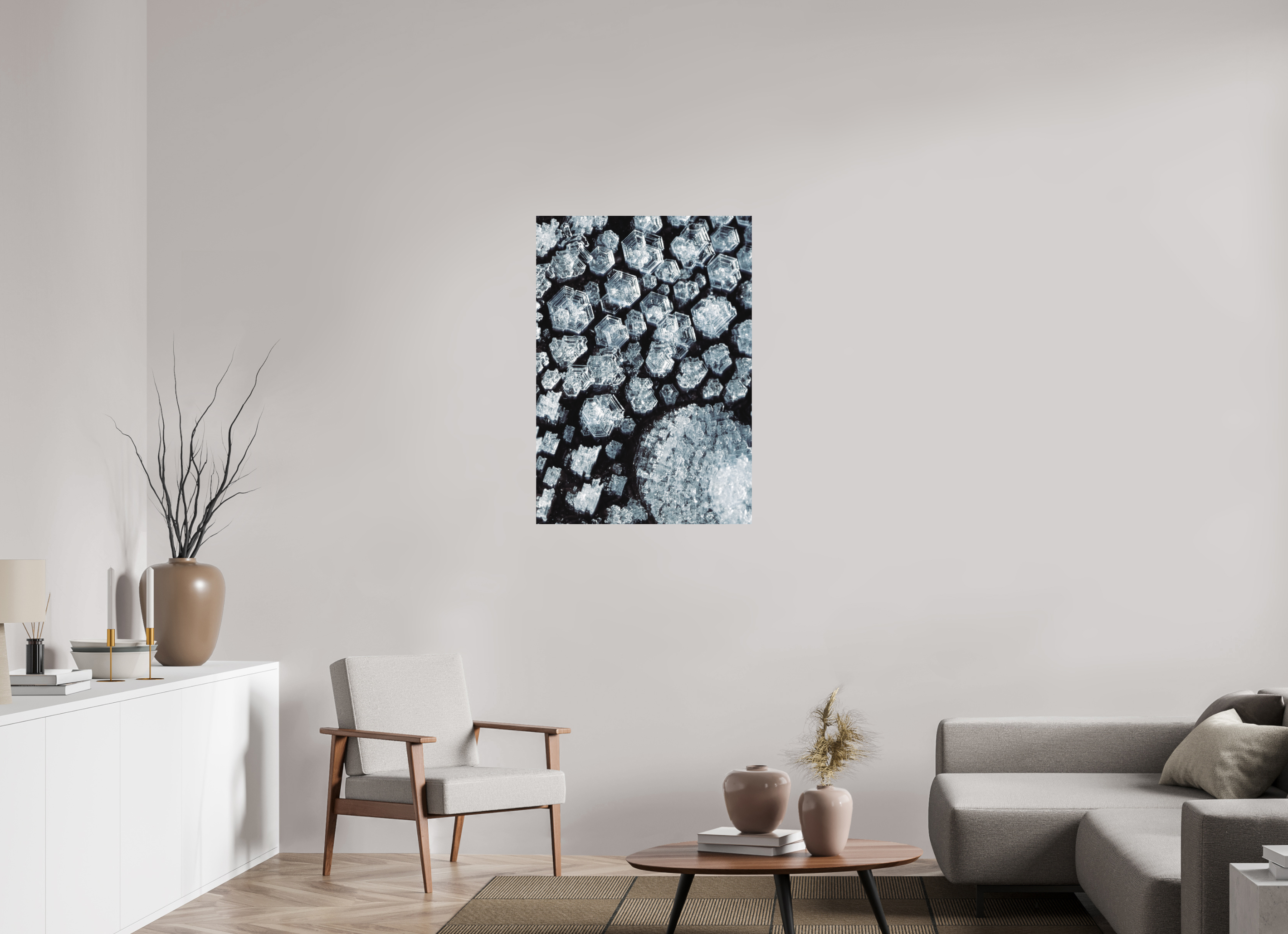 70 x 100,1 cm, Tirage photo - satiné Cristaux de glace