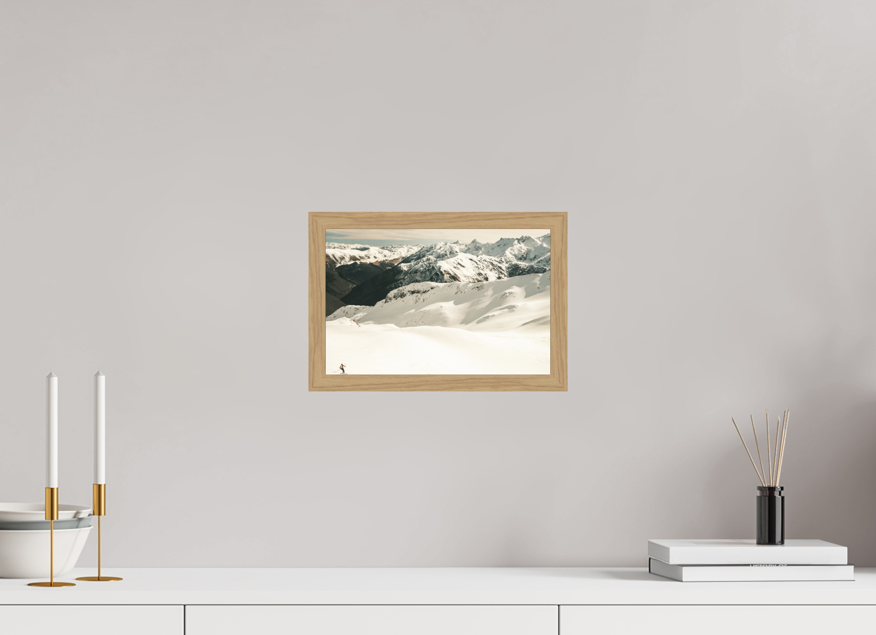 30 x 20 cm, Impression Fine Art encadrée en chêne naturel - mat Le meilleur moment