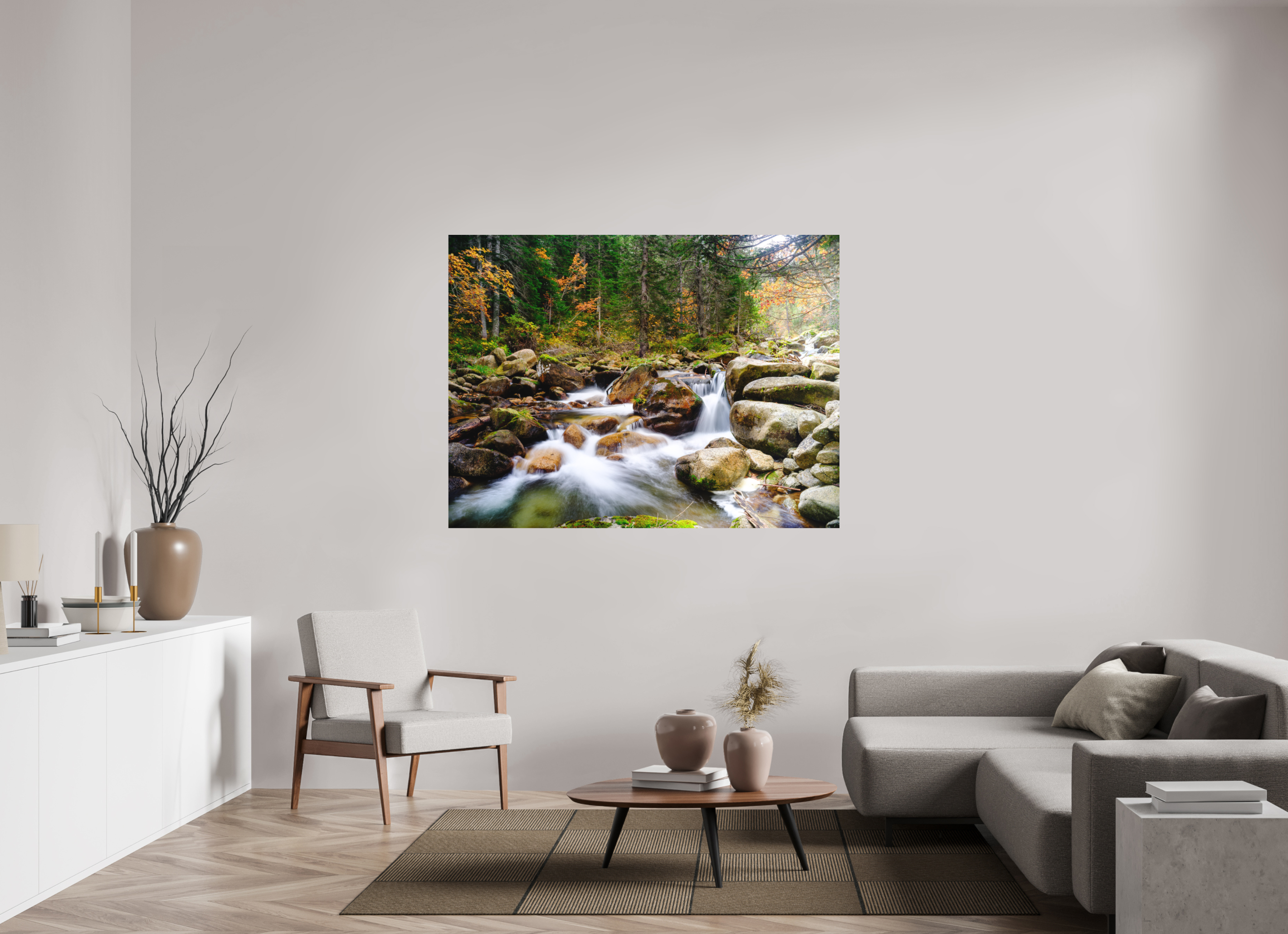 160 x 120 cm, Tirage photo - satiné Il en faut peu pour être heureux