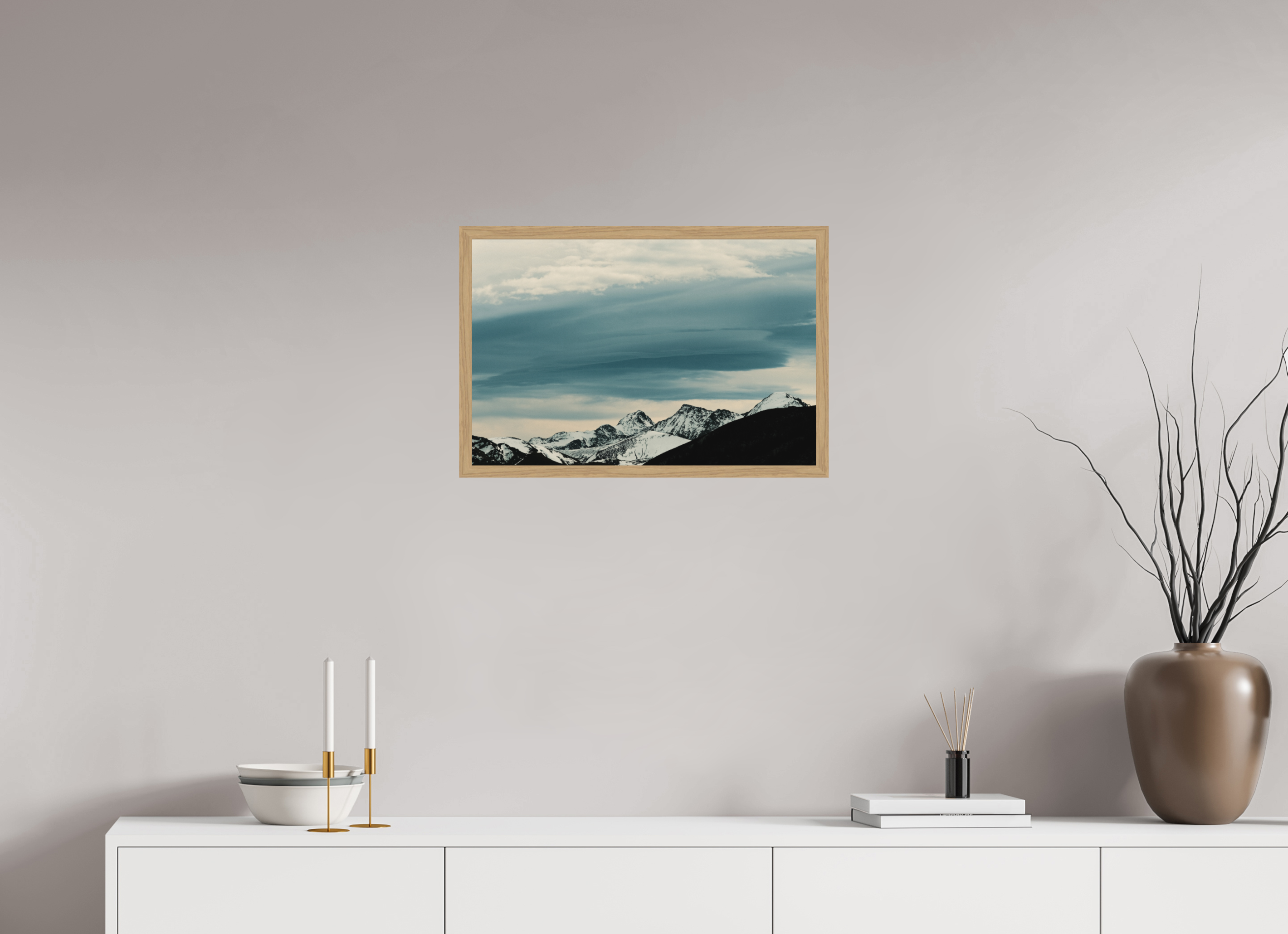 60 x 40 cm, Impression Fine Art encadrée en chêne naturel - mat Crabère & Maubermé