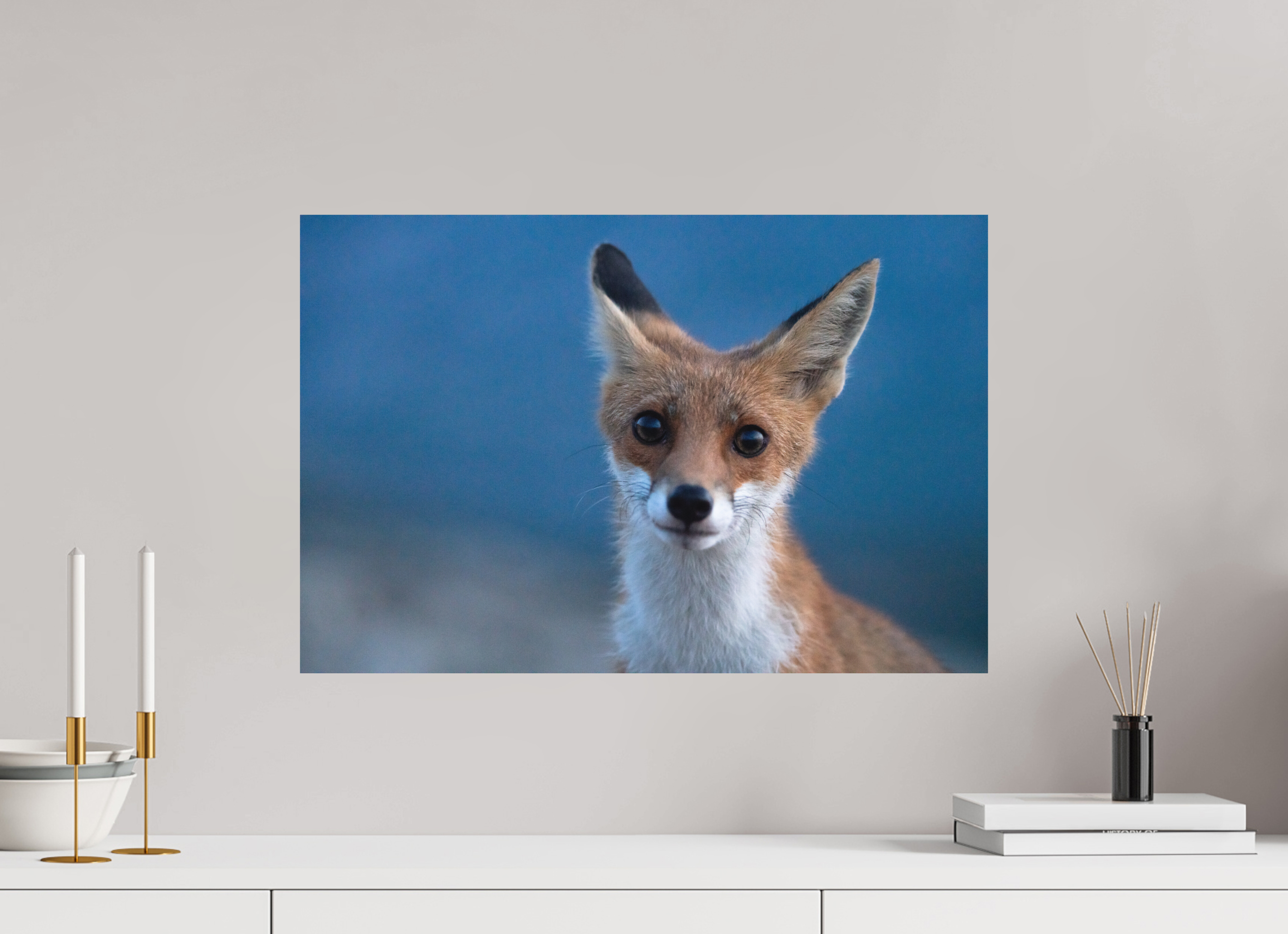 60 x 40 cm, Impression Fine Art sur support rigide - mat Bruno le renardeau