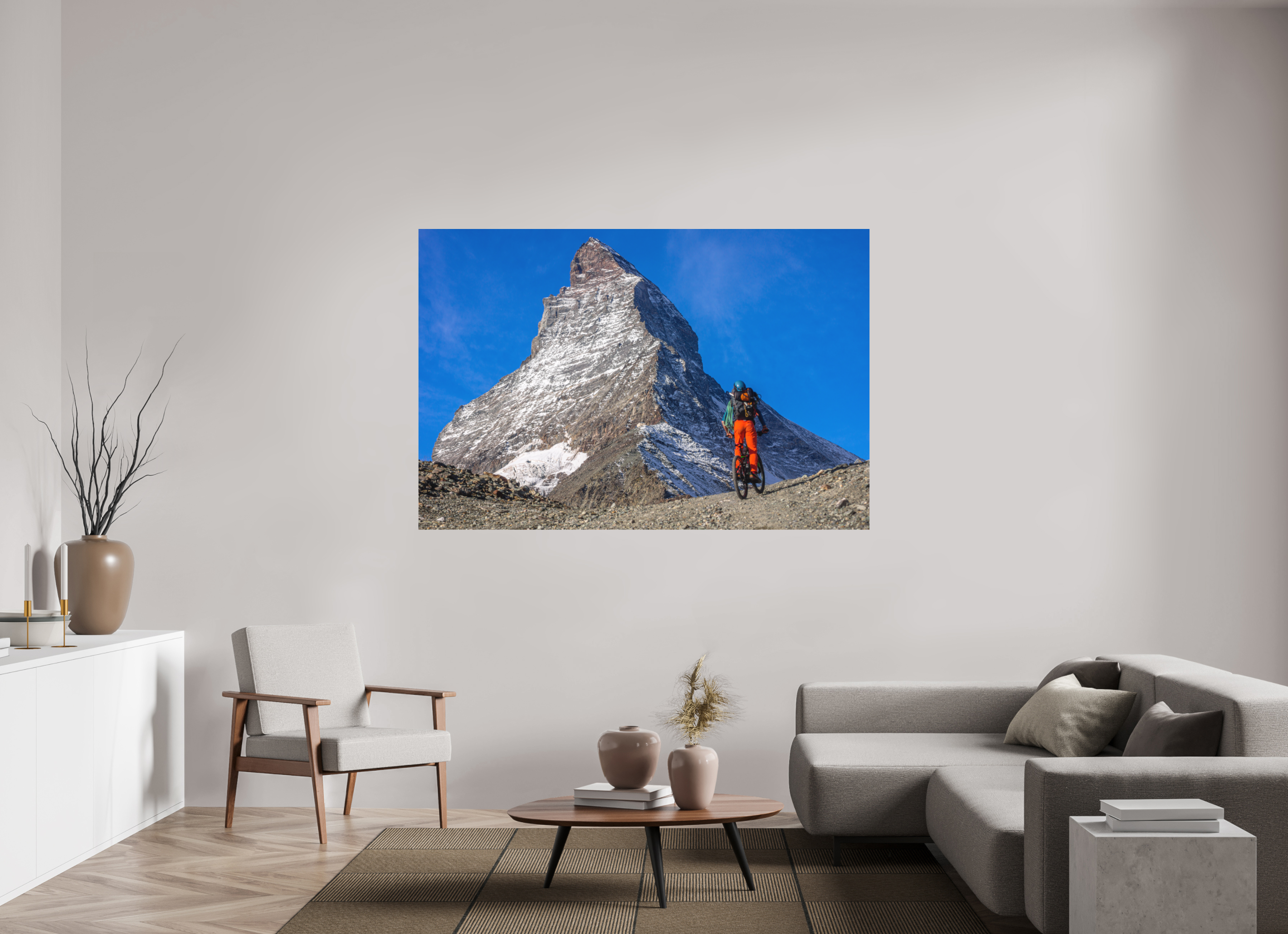 180 x 120 cm, Tirage photo - satiné A l'assaut du Cervin