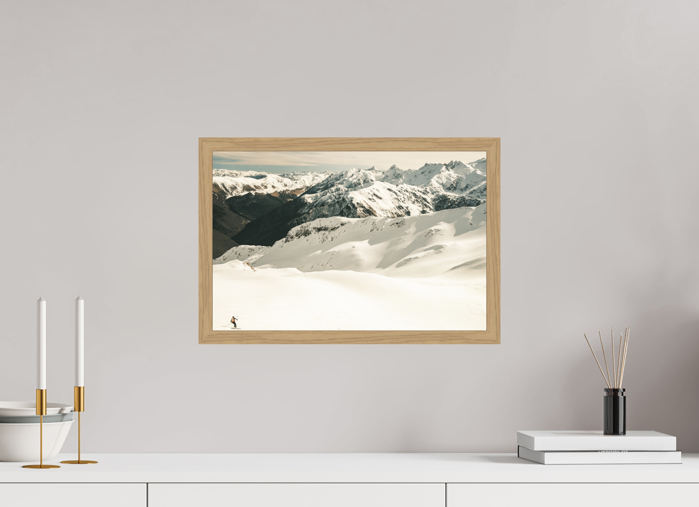 45 x 30 cm, Impression Fine Art encadrée en chêne naturel - mat Le meilleur moment