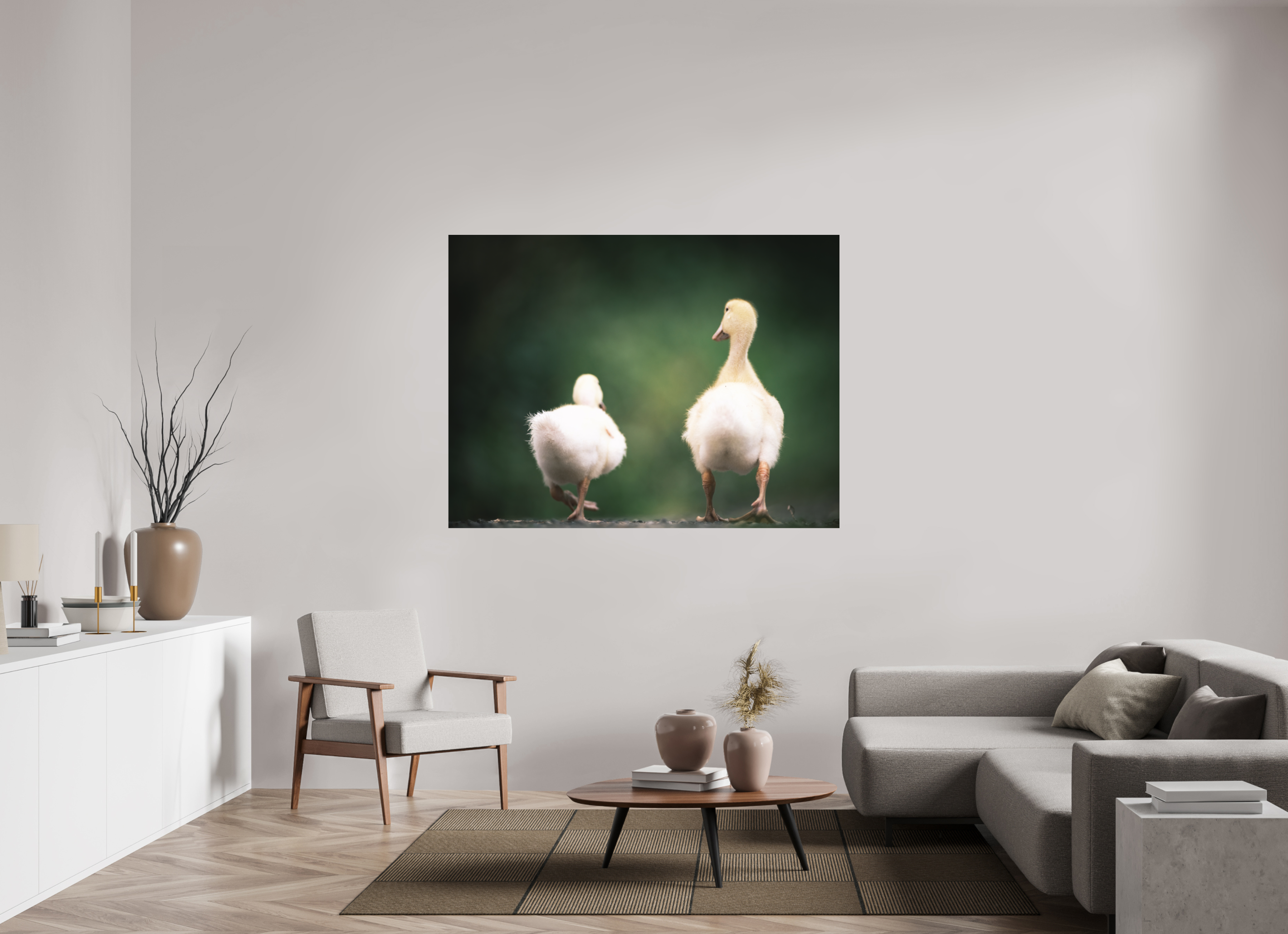 160 x 120 cm, Tirage photo - satiné Canards I