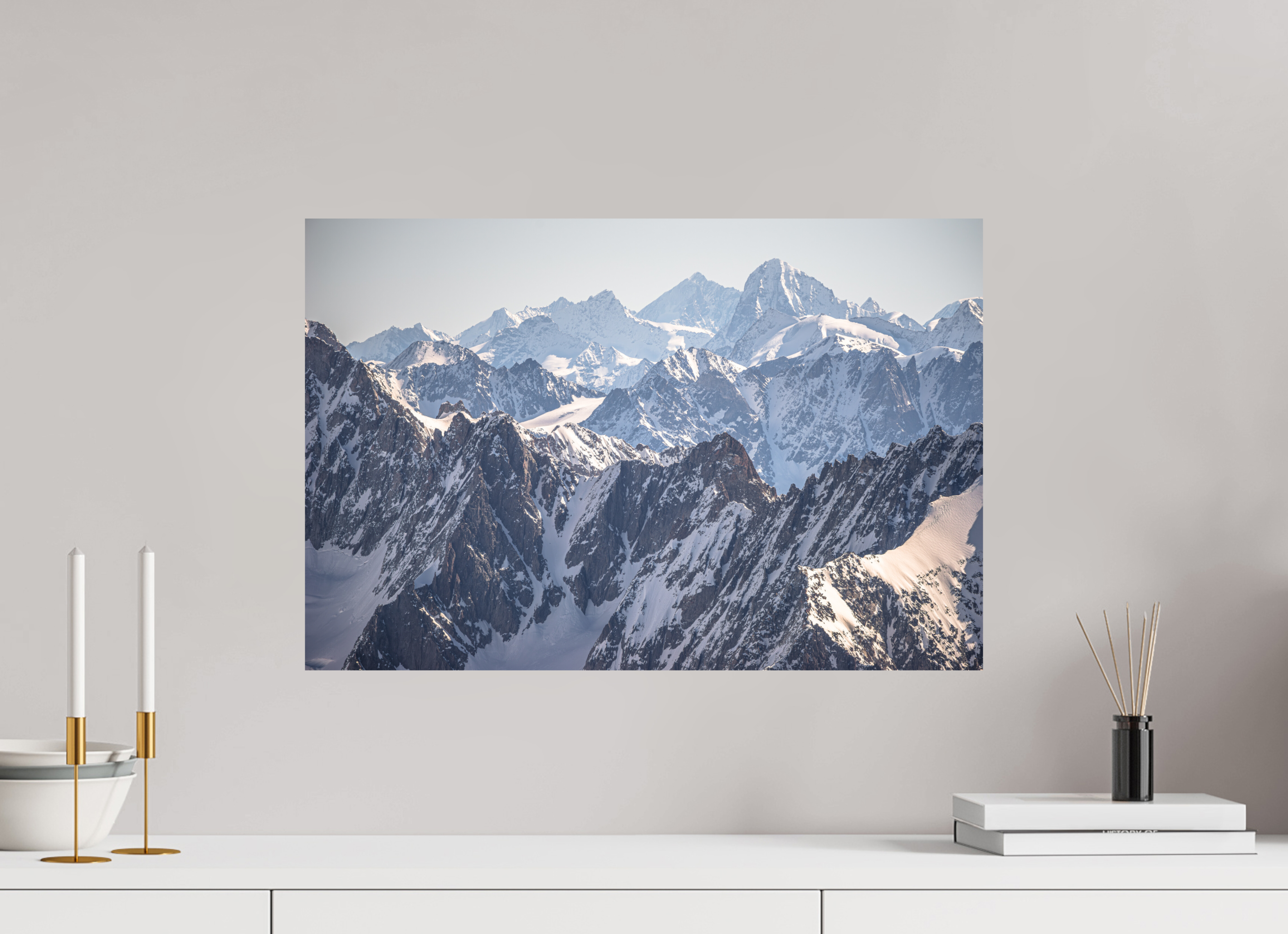 60 x 40 cm, Impression Fine Art - mat Dom des Mischabels et Dent Blanche