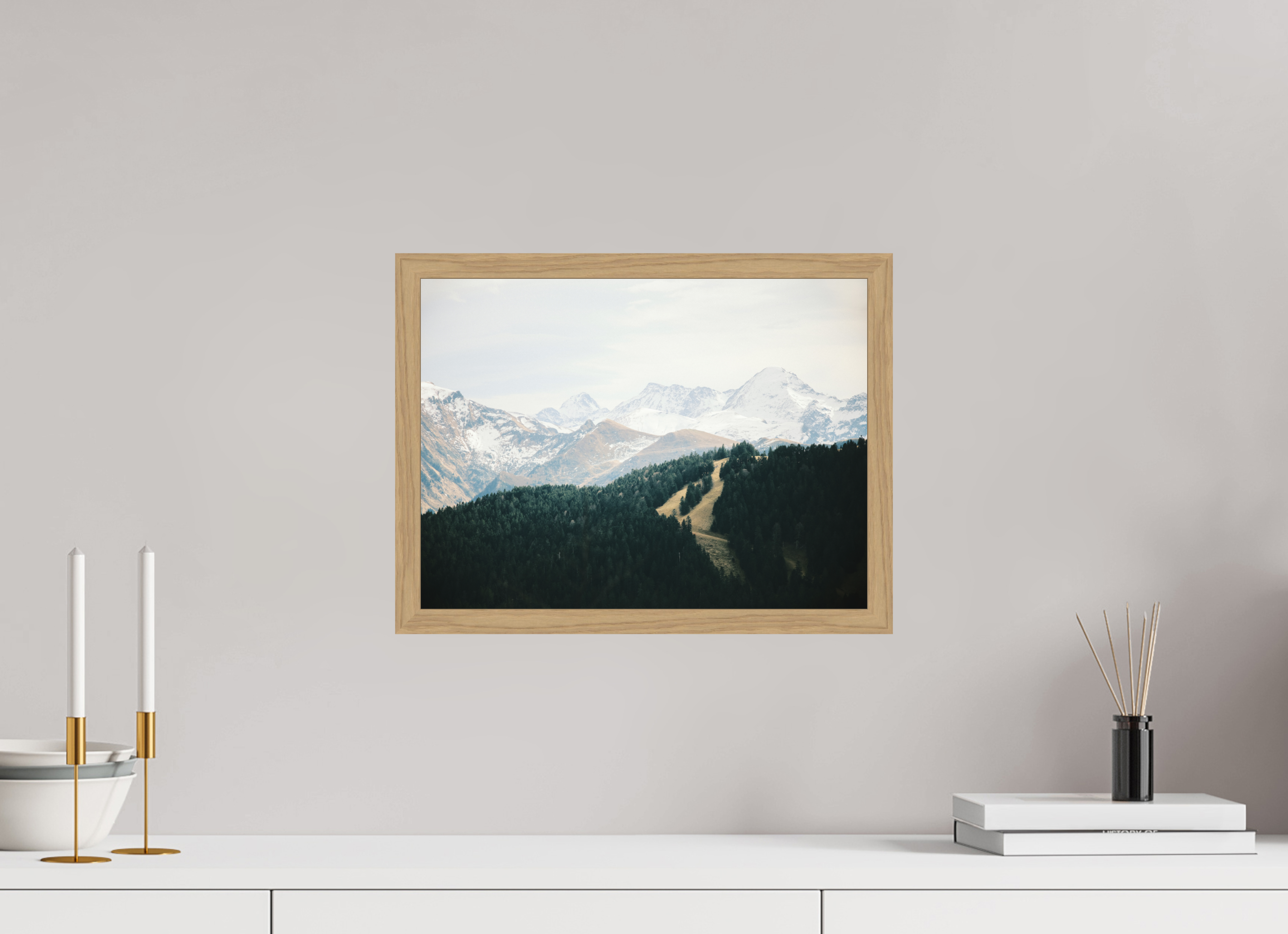 40 x 30 cm, Impression Fine Art encadrée en chêne naturel - mat Mourtis & Crabère