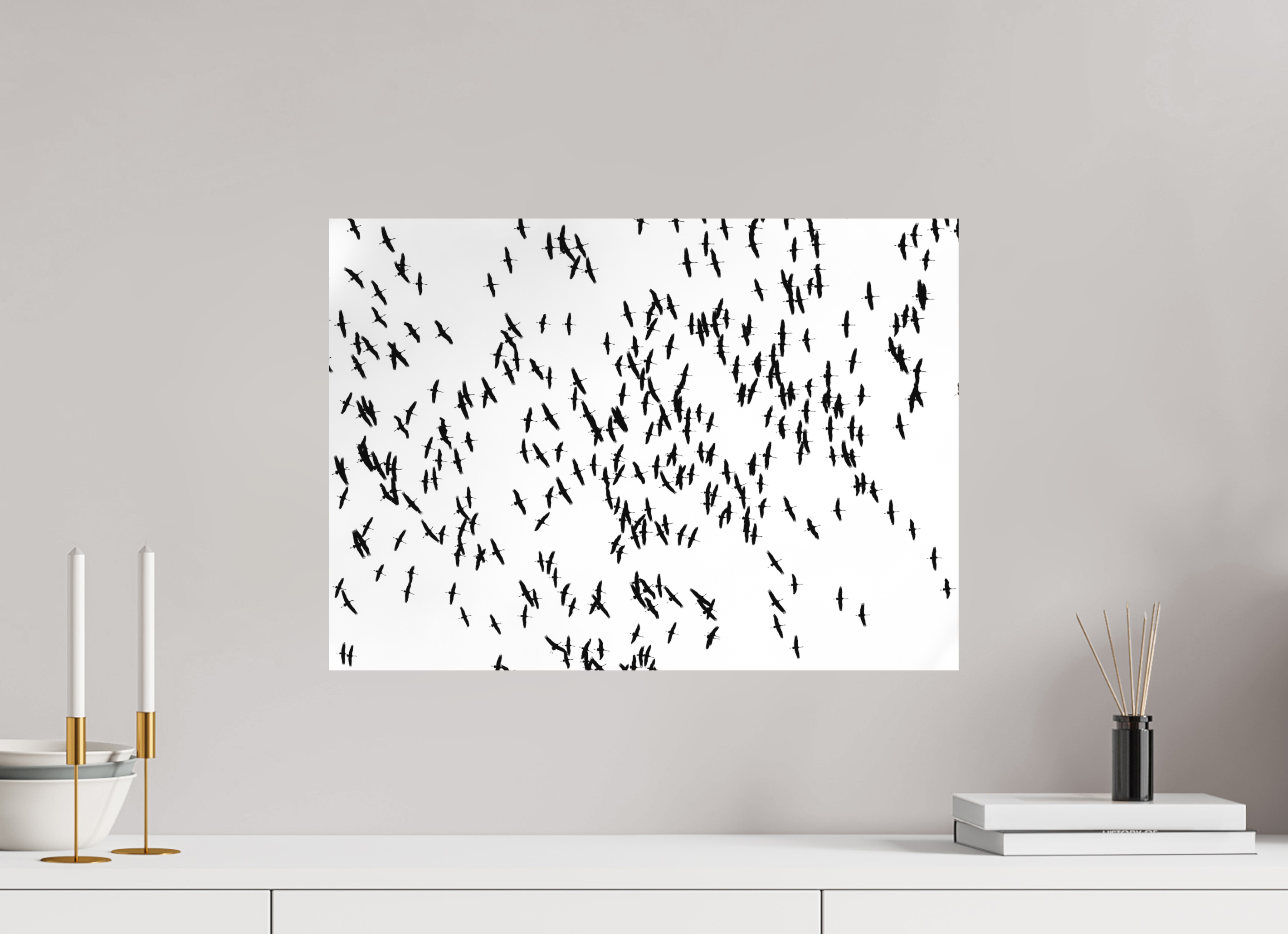 55,7 x 40 cm, Impression Fine Art - mat Grues III