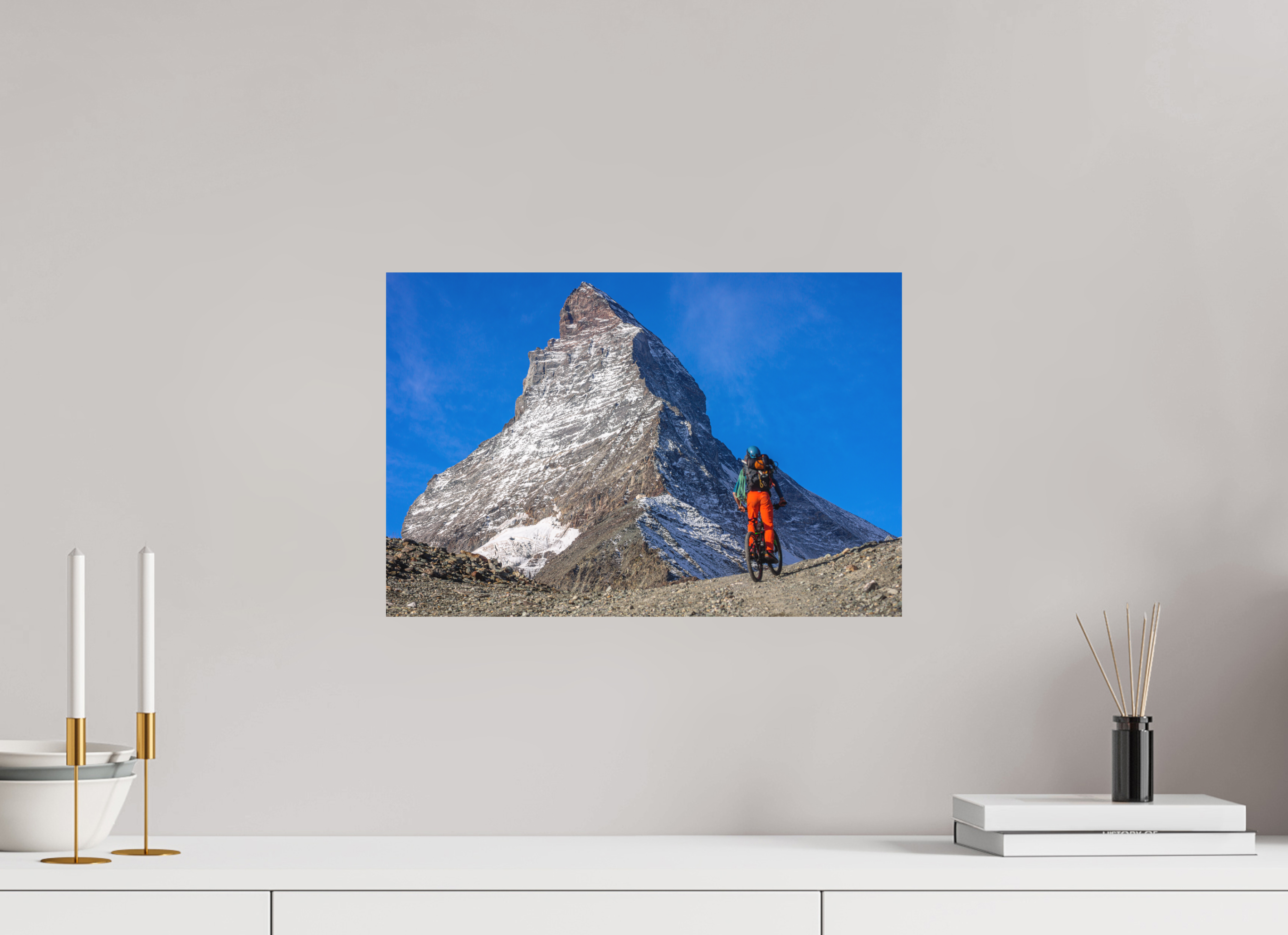 45 x 30 cm, Impression Fine Art sur support rigide - mat A l'assaut du Cervin