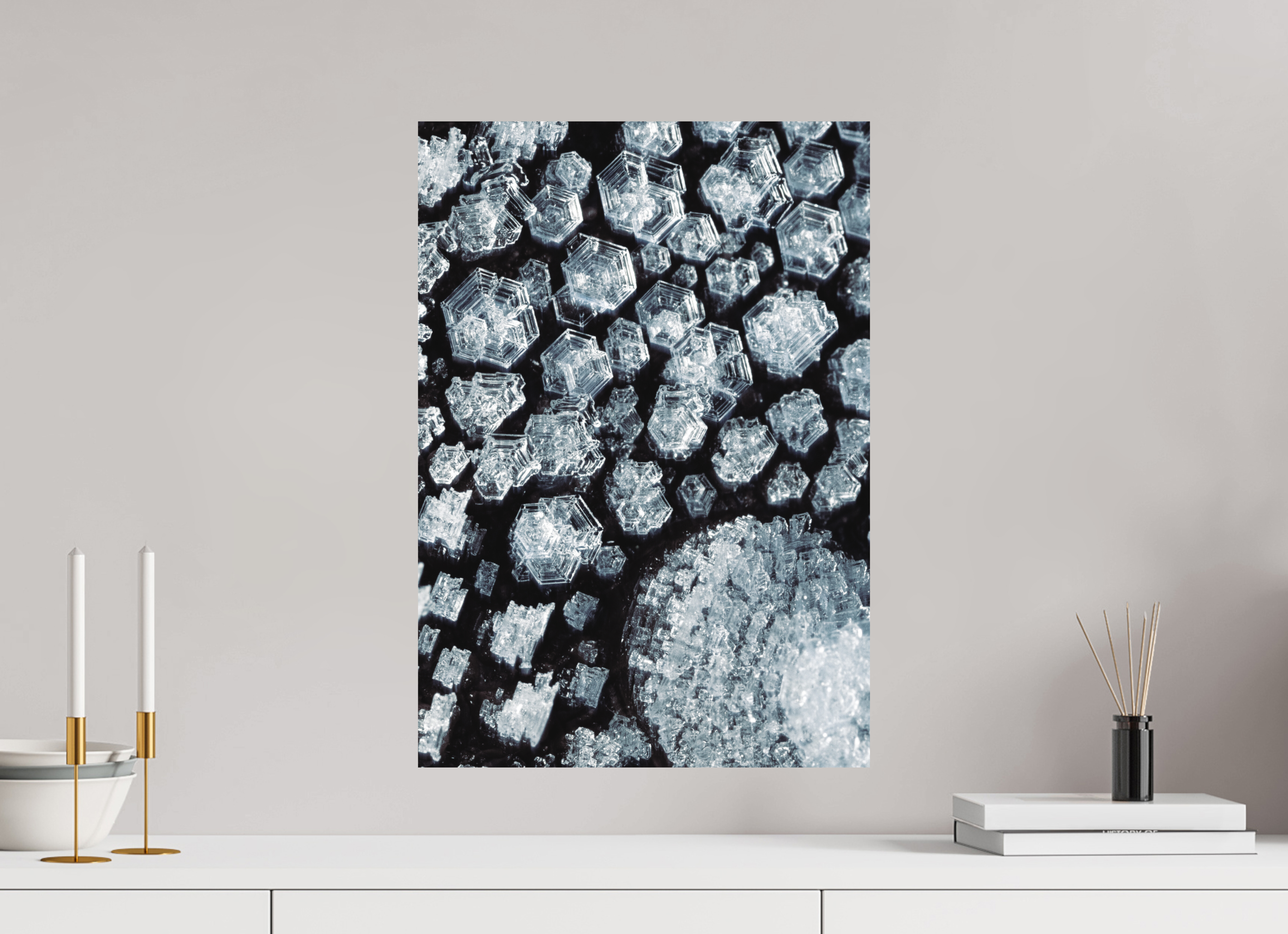 40 x 57,2 cm, Impression Fine Art - mat Cristaux de glace