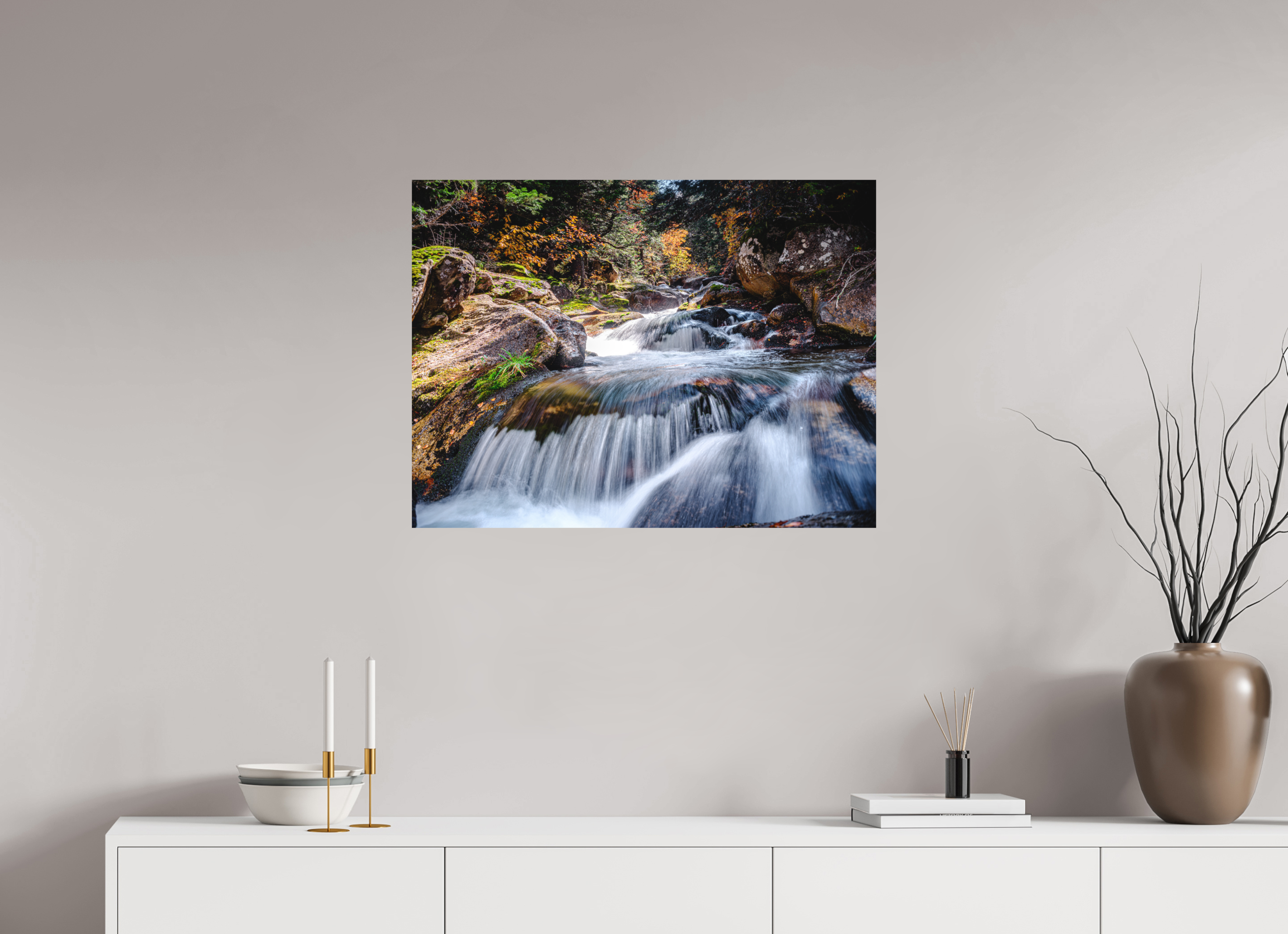 80 x 60 cm, Tirage photo - satiné Cascade enchantée