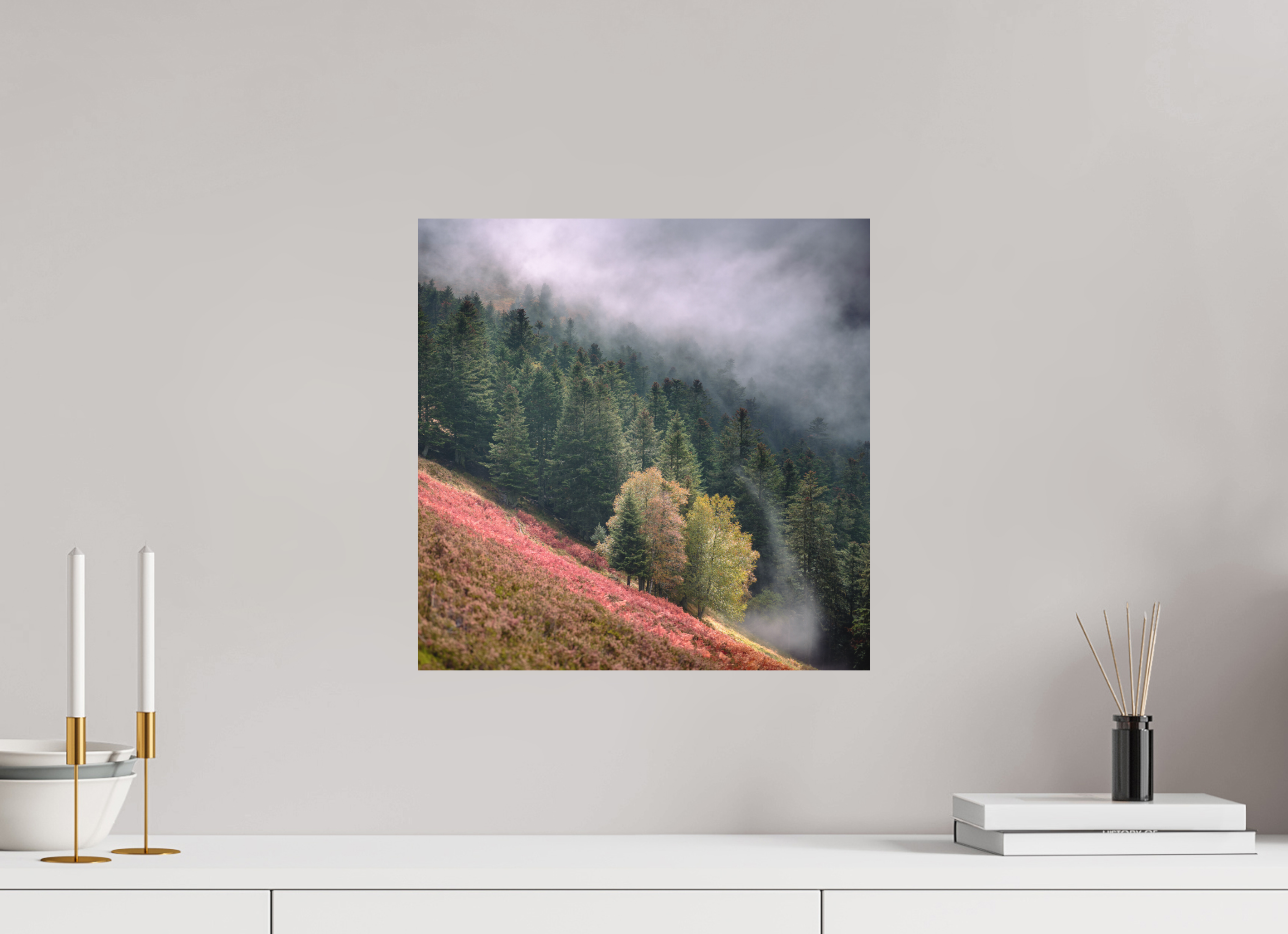 40 x 40 cm, Tirage photo - satiné Brume du soir