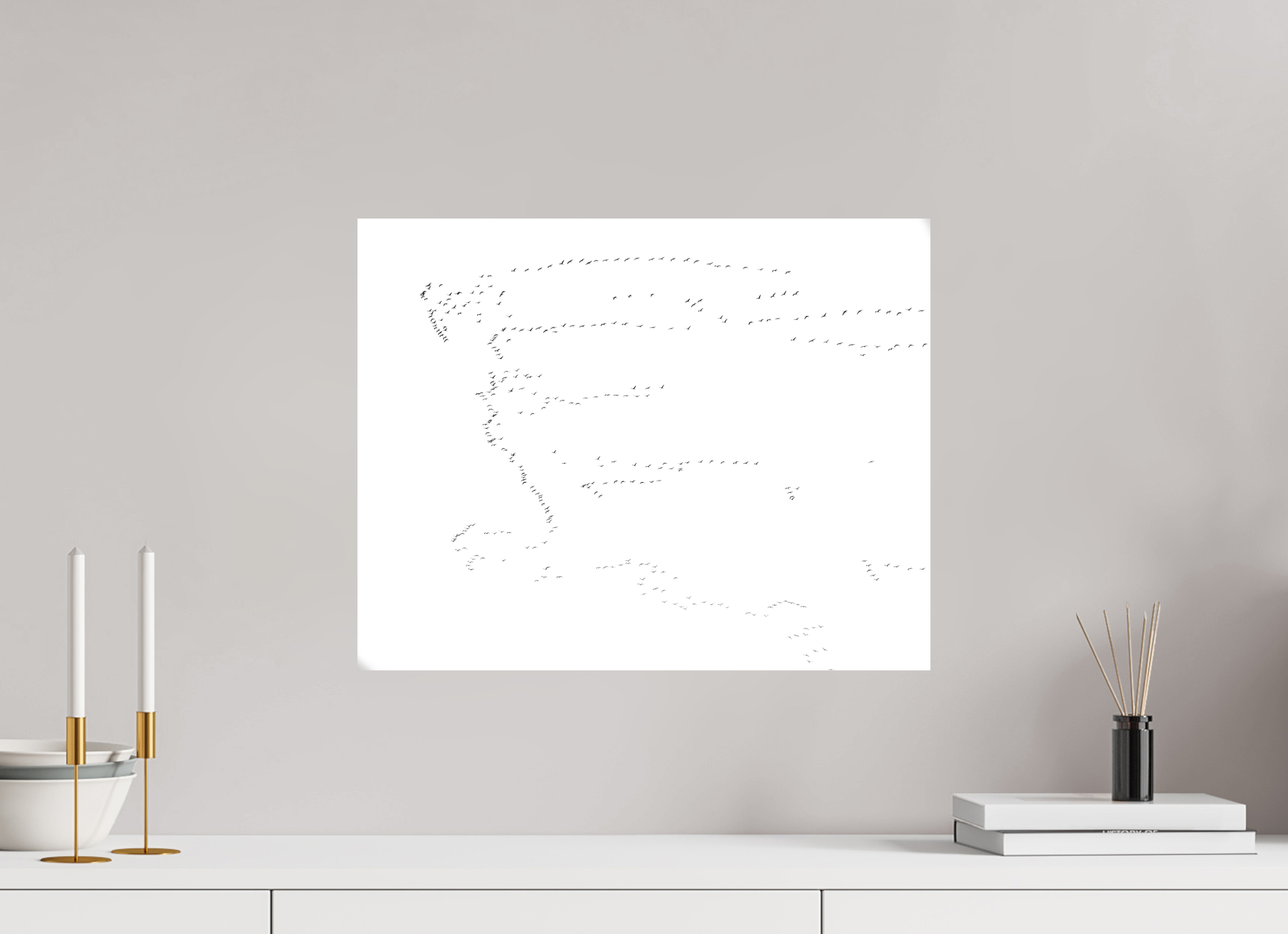 50,7 x 40 cm, Tirage photo - satiné Grues I