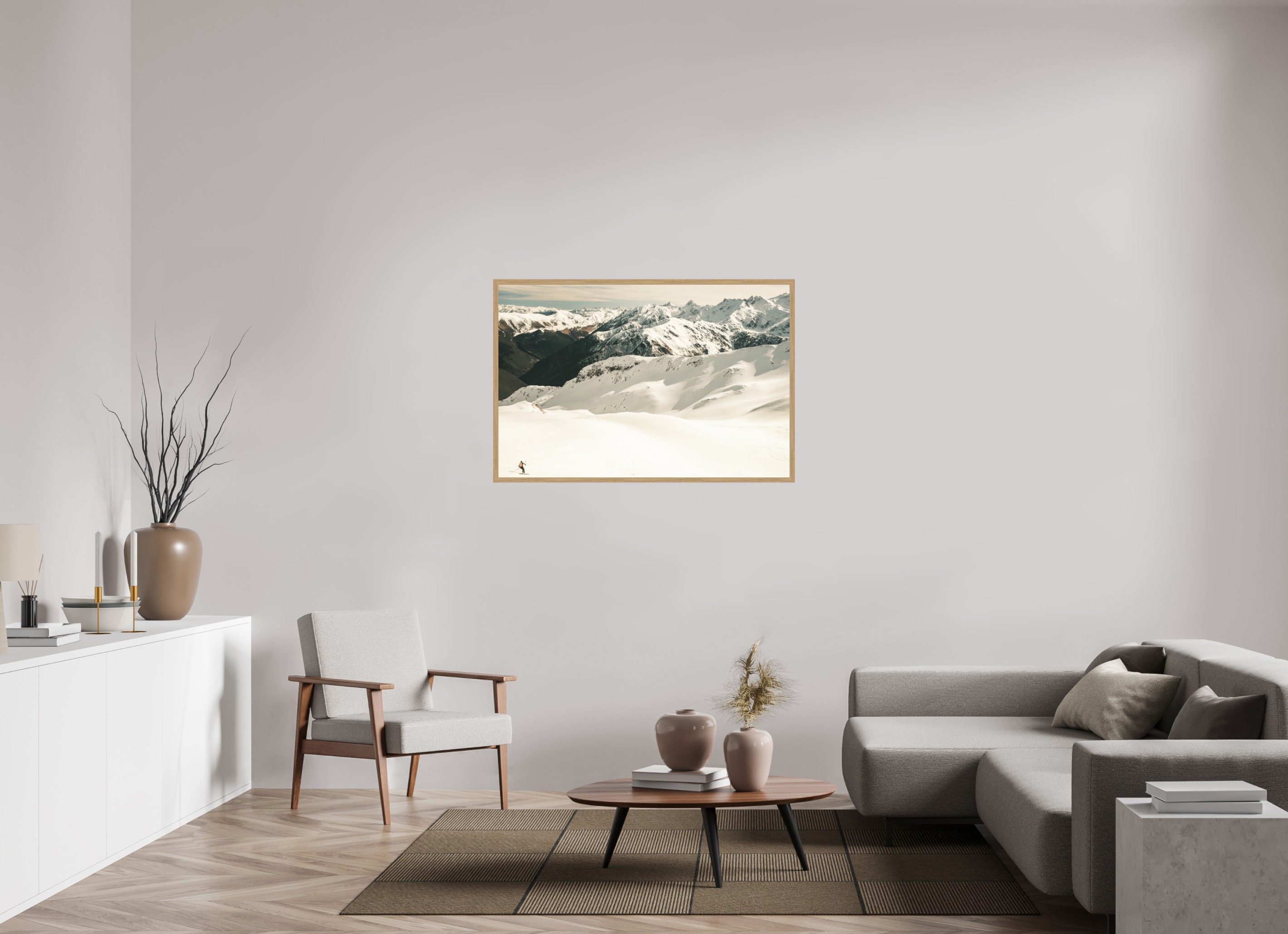 120 x 80 cm, Impression Fine Art encadrée en chêne naturel - mat Le meilleur moment