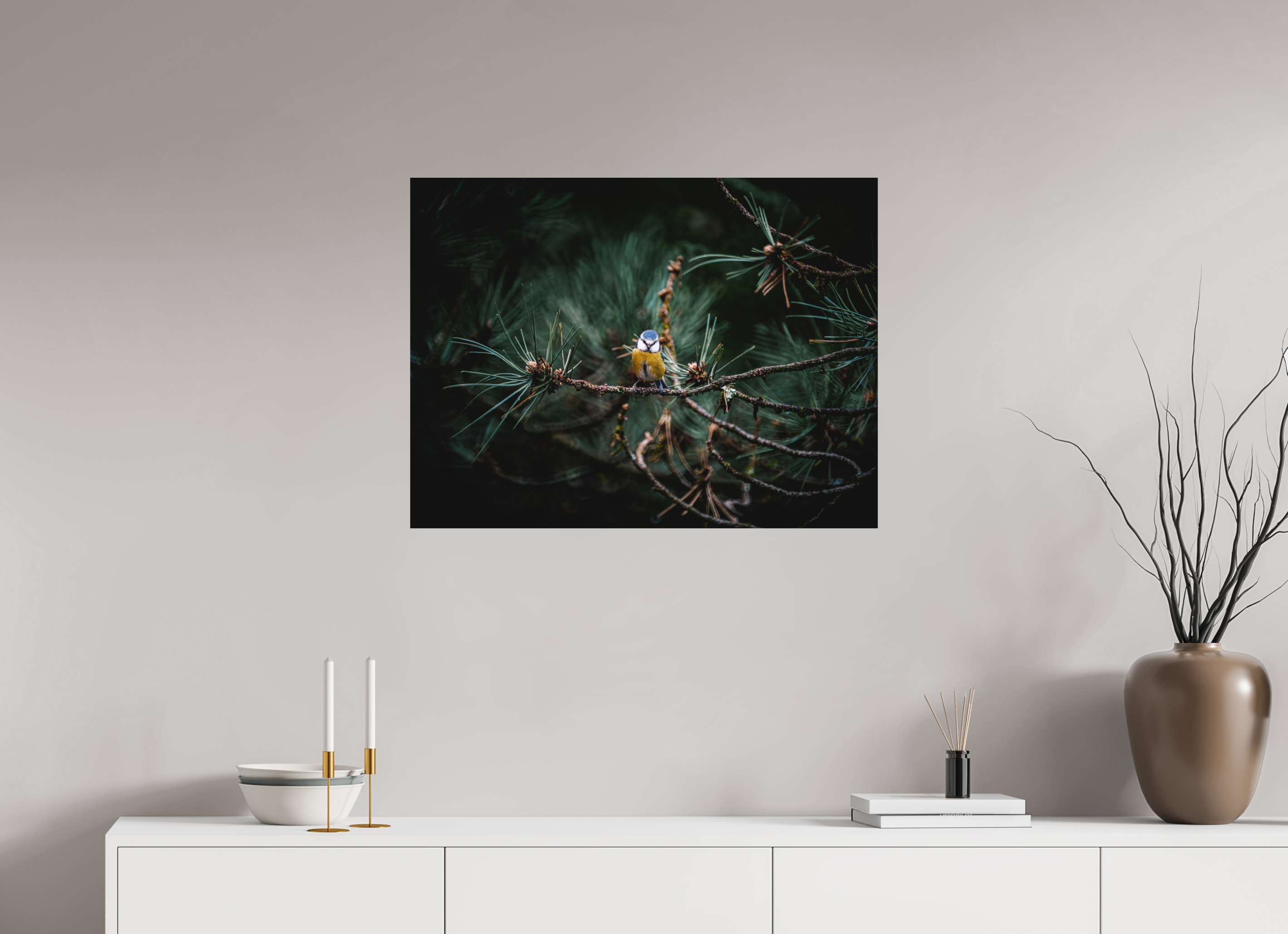 80 x 60 cm, Impression Fine Art sur support rigide - mat Mésange II