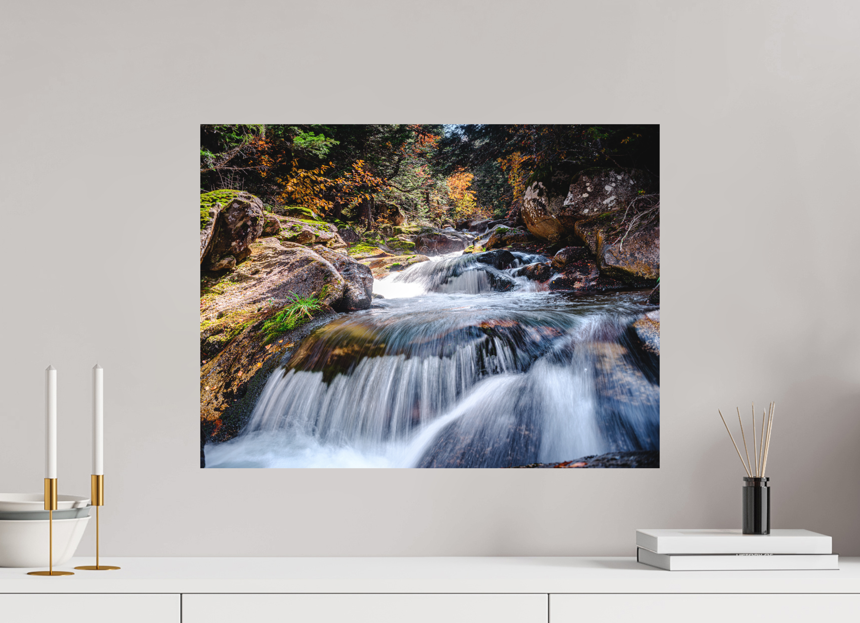 60 x 45 cm, Impression Fine Art sur support rigide - mat Cascade enchantée