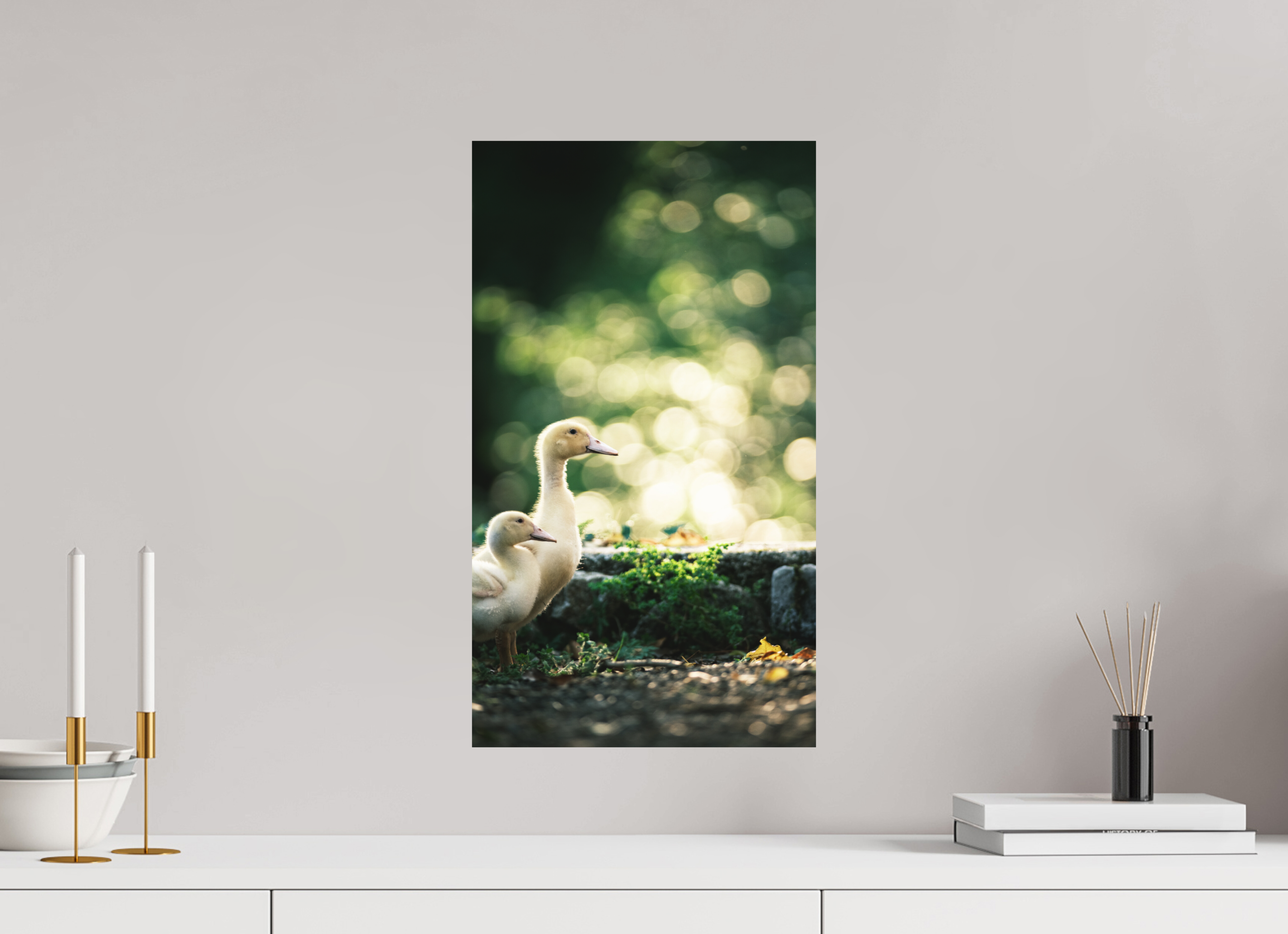 30 x 52,9 cm, Impression Fine Art sur support rigide - mat Canards II