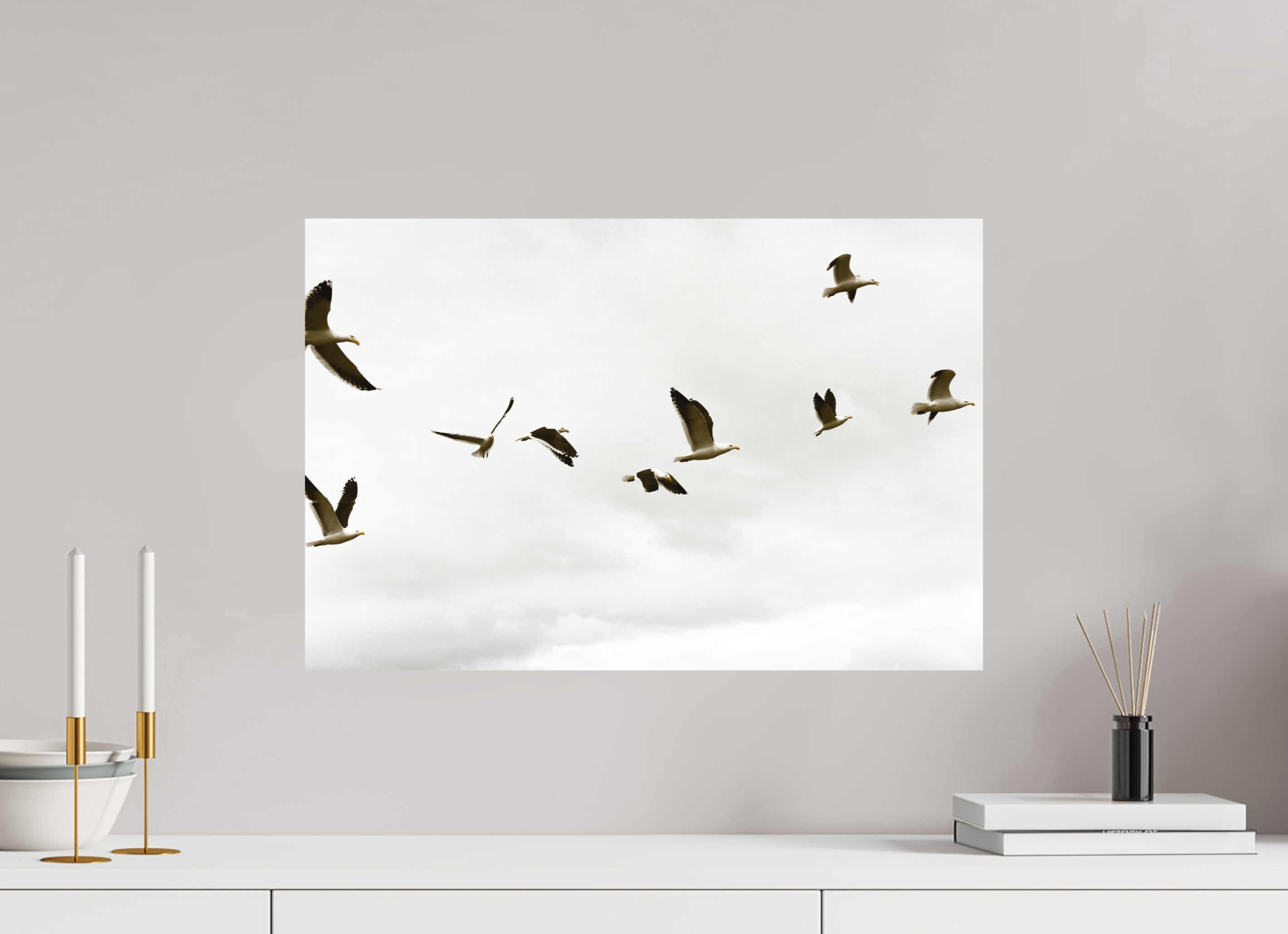 60 x 40 cm, Tirage photo - satiné Goelands