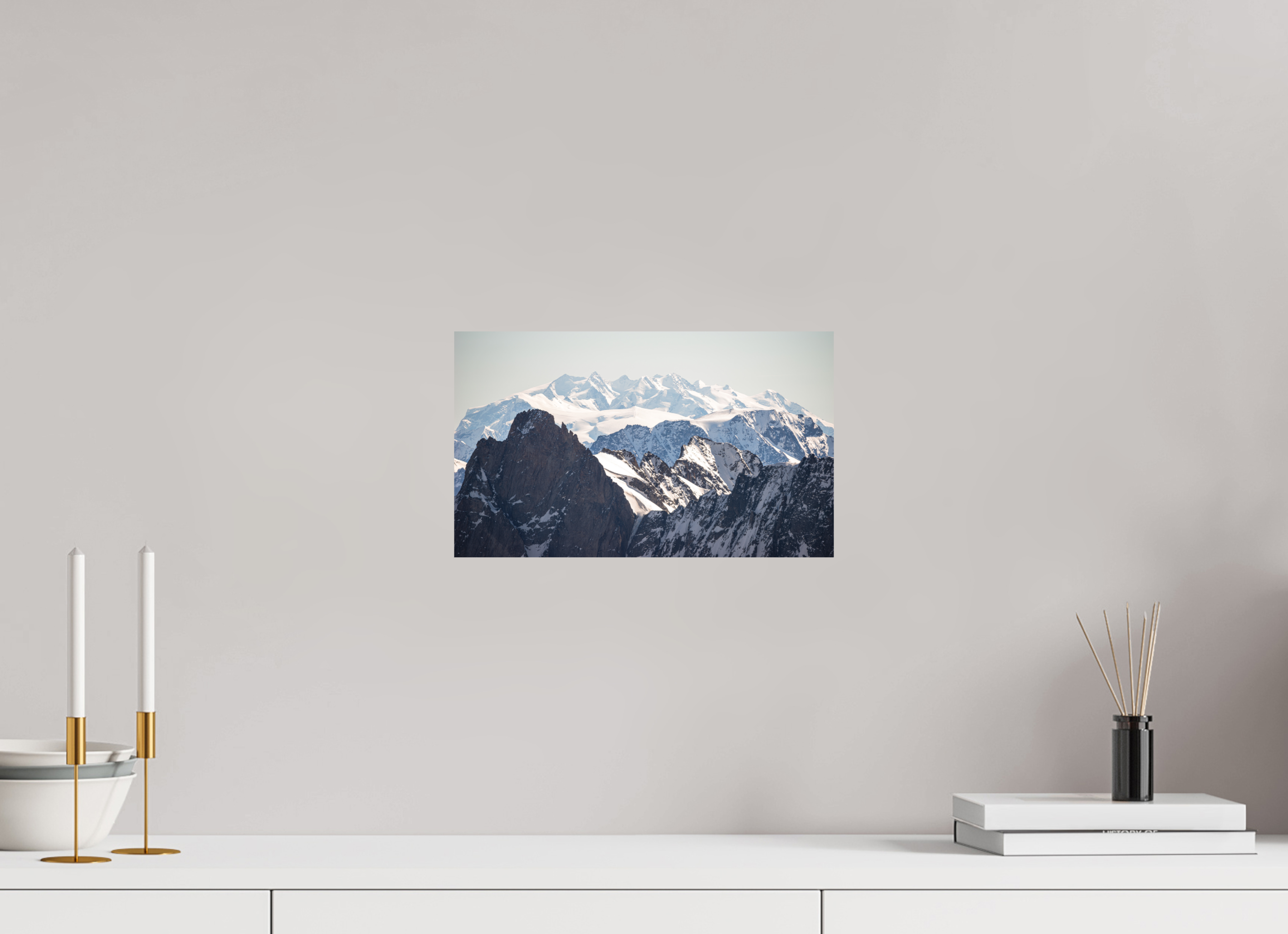 33,6 x 20 cm, Tirage photo - satiné Le massif du Mont Rose