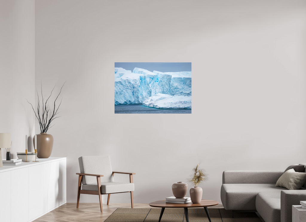 105 x 70 cm, Tirage photo - satiné Falaise de glace