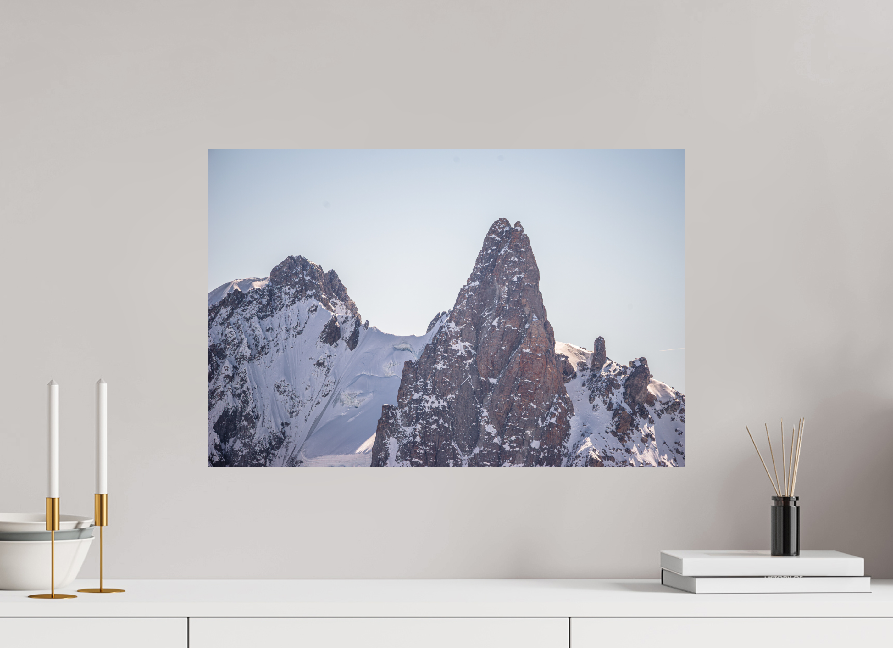 60 x 40 cm, Impression Fine Art sur support rigide - mat La Dent du Géant