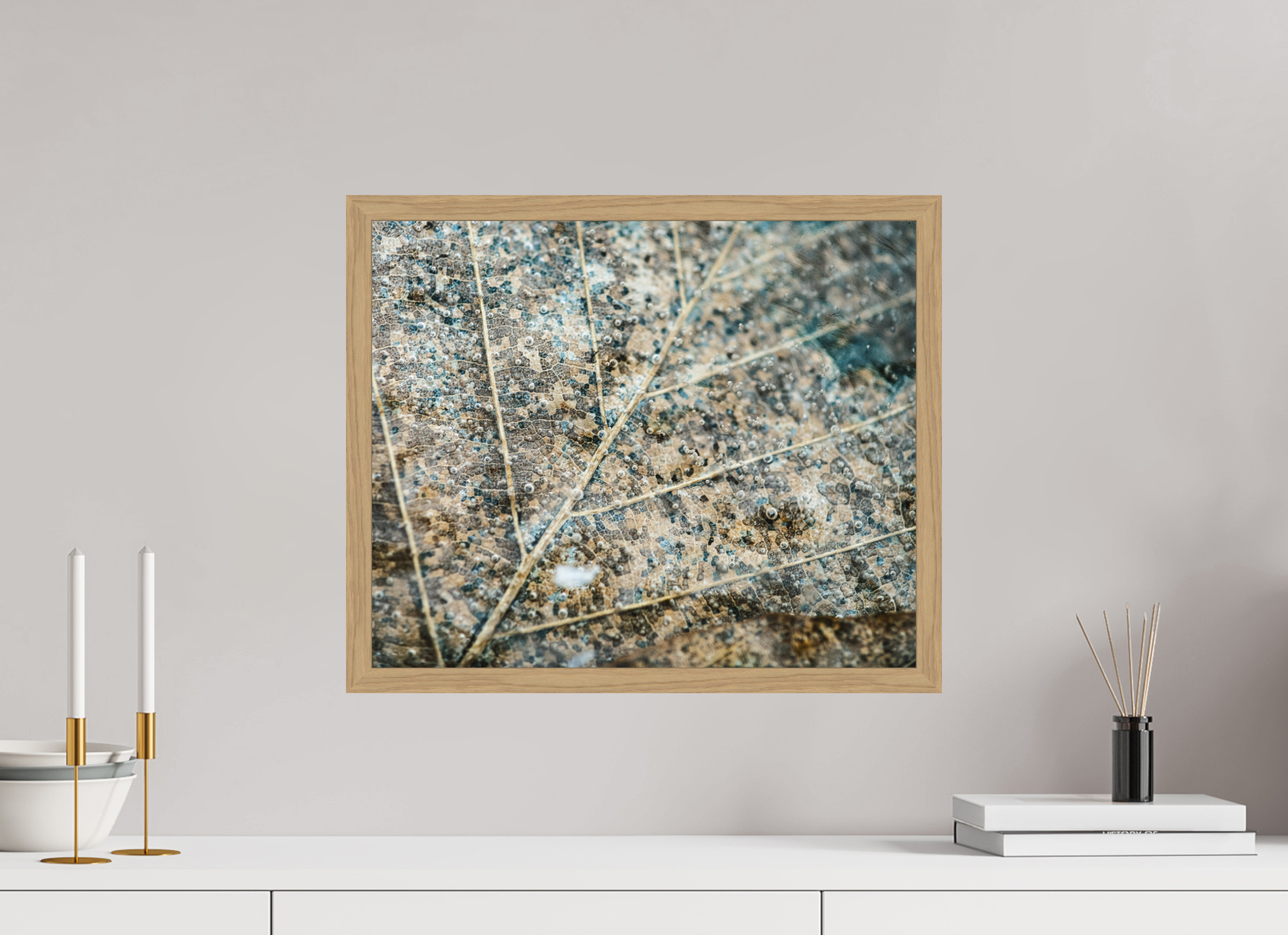 48,4 x 40 cm, Impression Fine Art encadrée en chêne naturel - mat Prisonnier des glaces