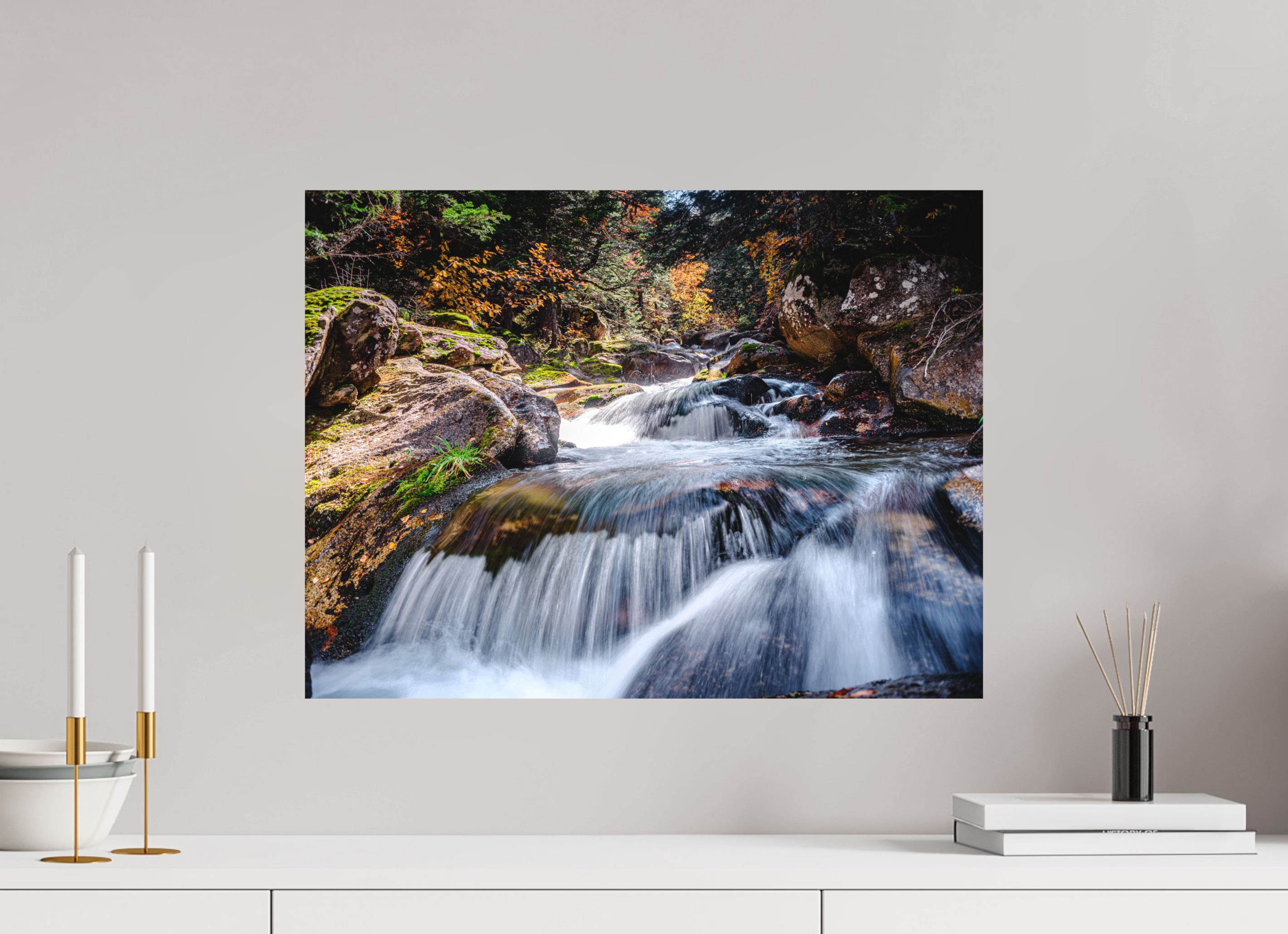 60 x 45 cm, Impression Fine Art - mat Cascade enchantée