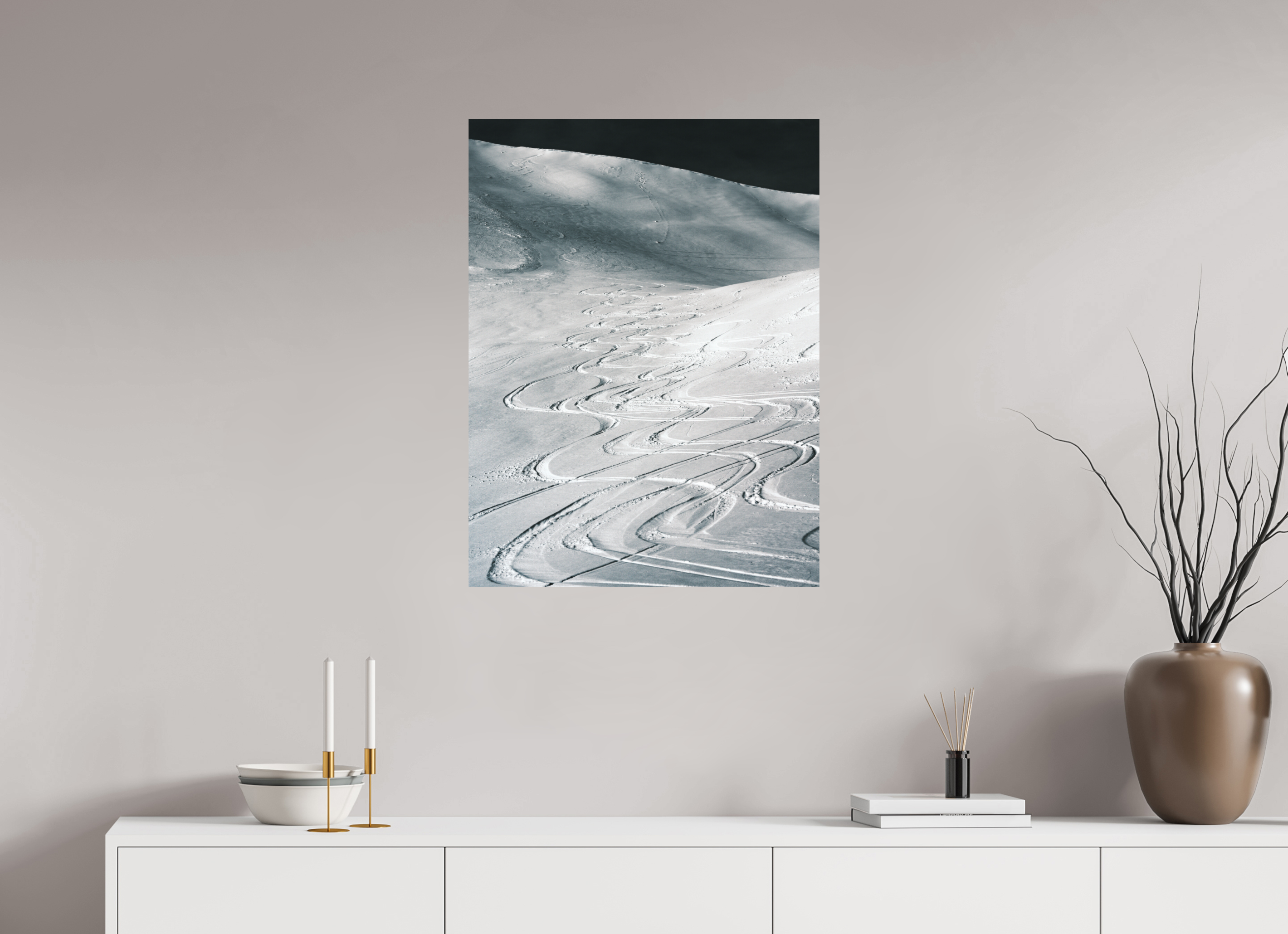 60 x 80 cm, Impression Fine Art sur support rigide - mat Les traces du bonheur