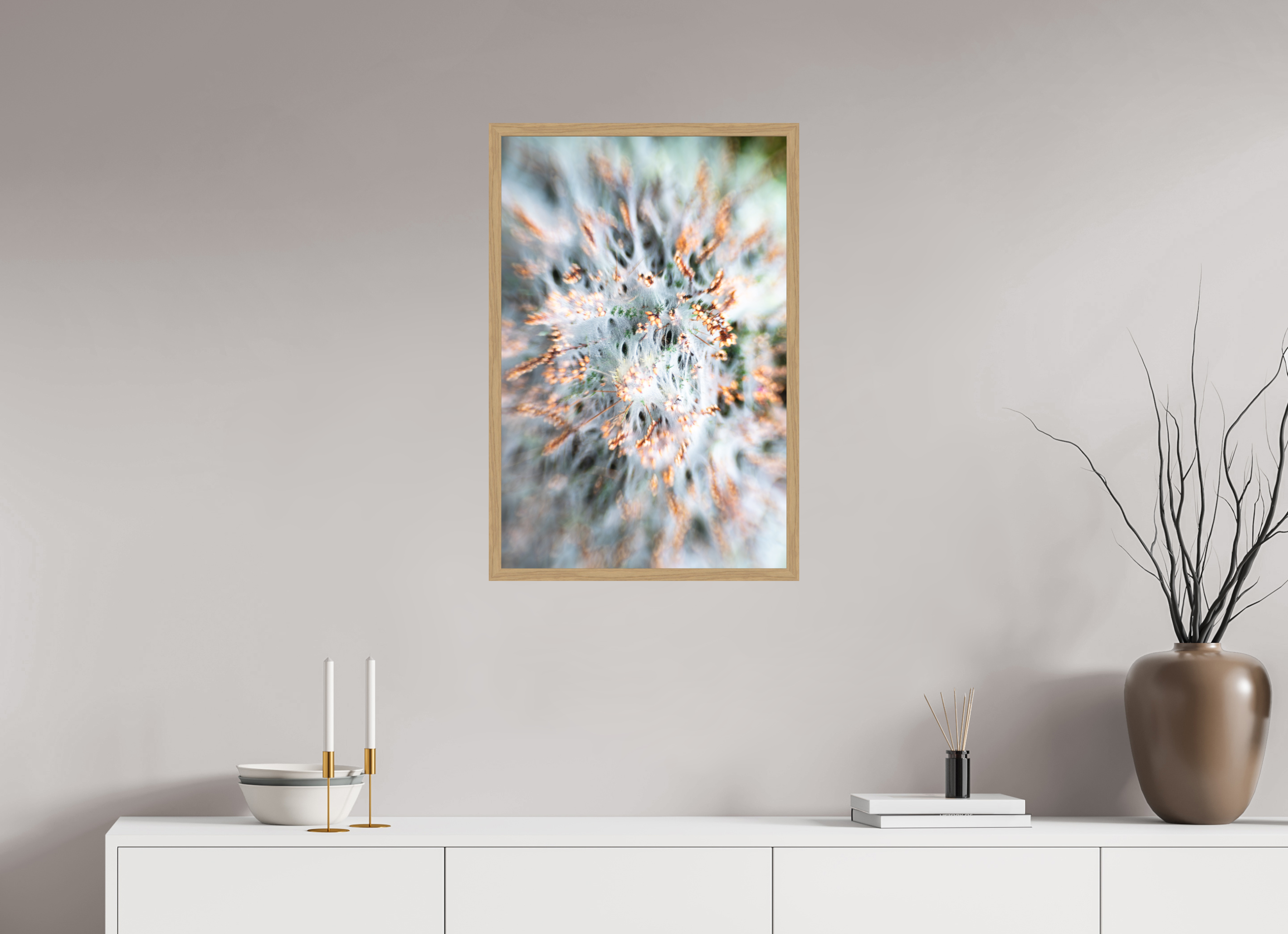 50 x 75 cm, Impression Fine Art encadrée en chêne naturel - mat toile 2