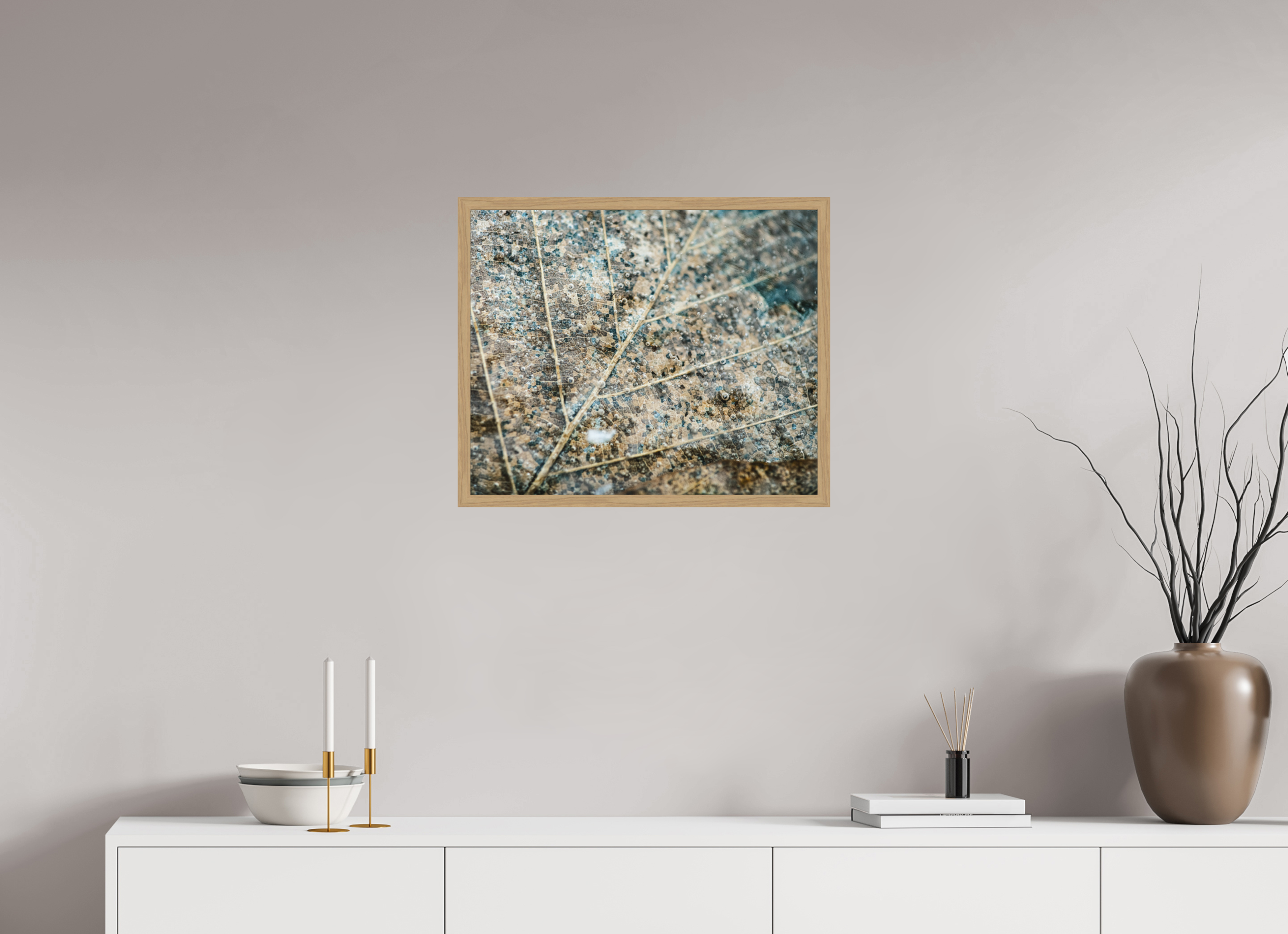 60,5 x 50 cm, Impression Fine Art encadrée en chêne naturel - mat Prisonnier des glaces