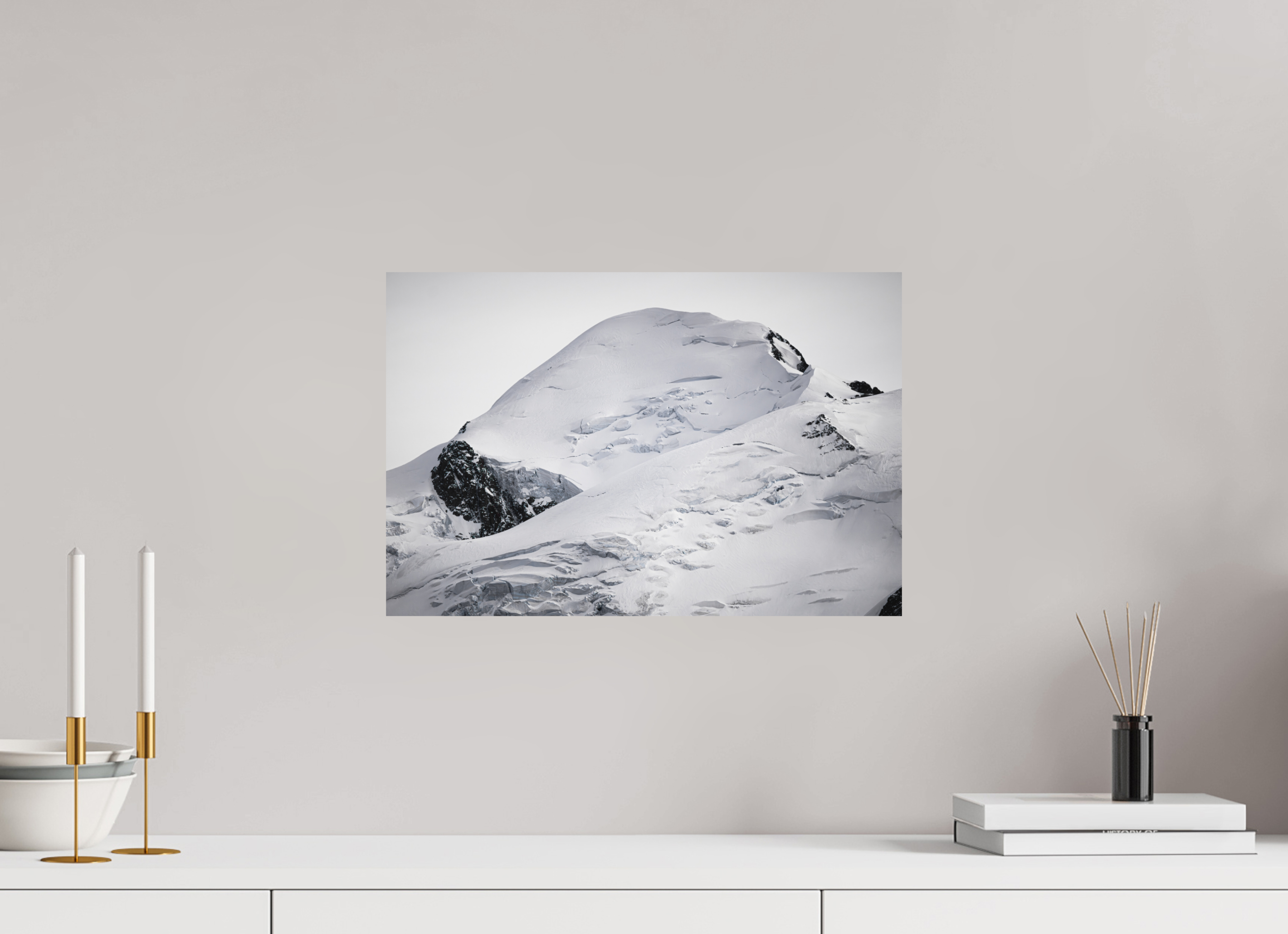 45 x 30 cm, Impression Fine Art sur support rigide - mat Le Mont Blanc